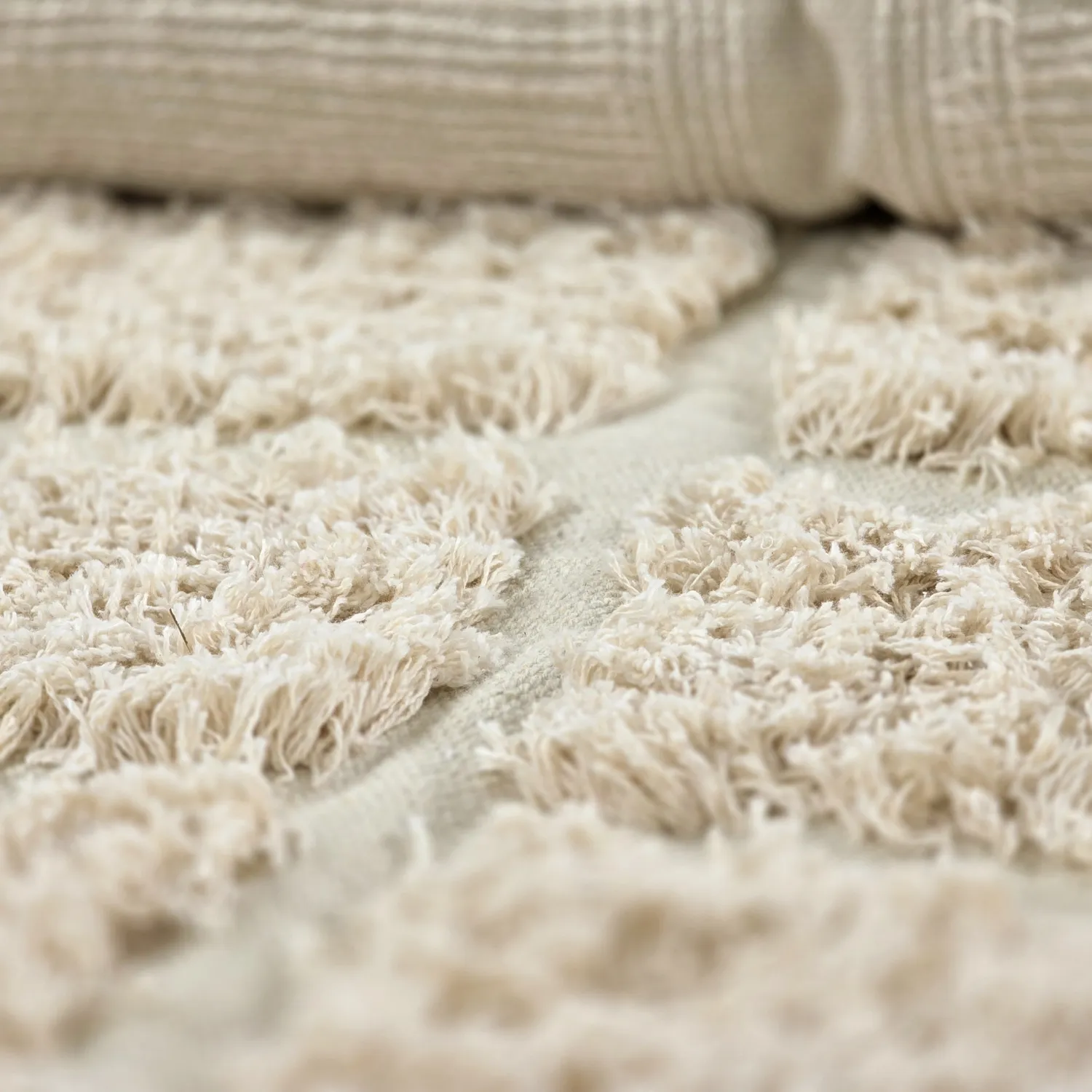 Hochflorteppiche - Ikara Natural Cotton Shaggy (creme)