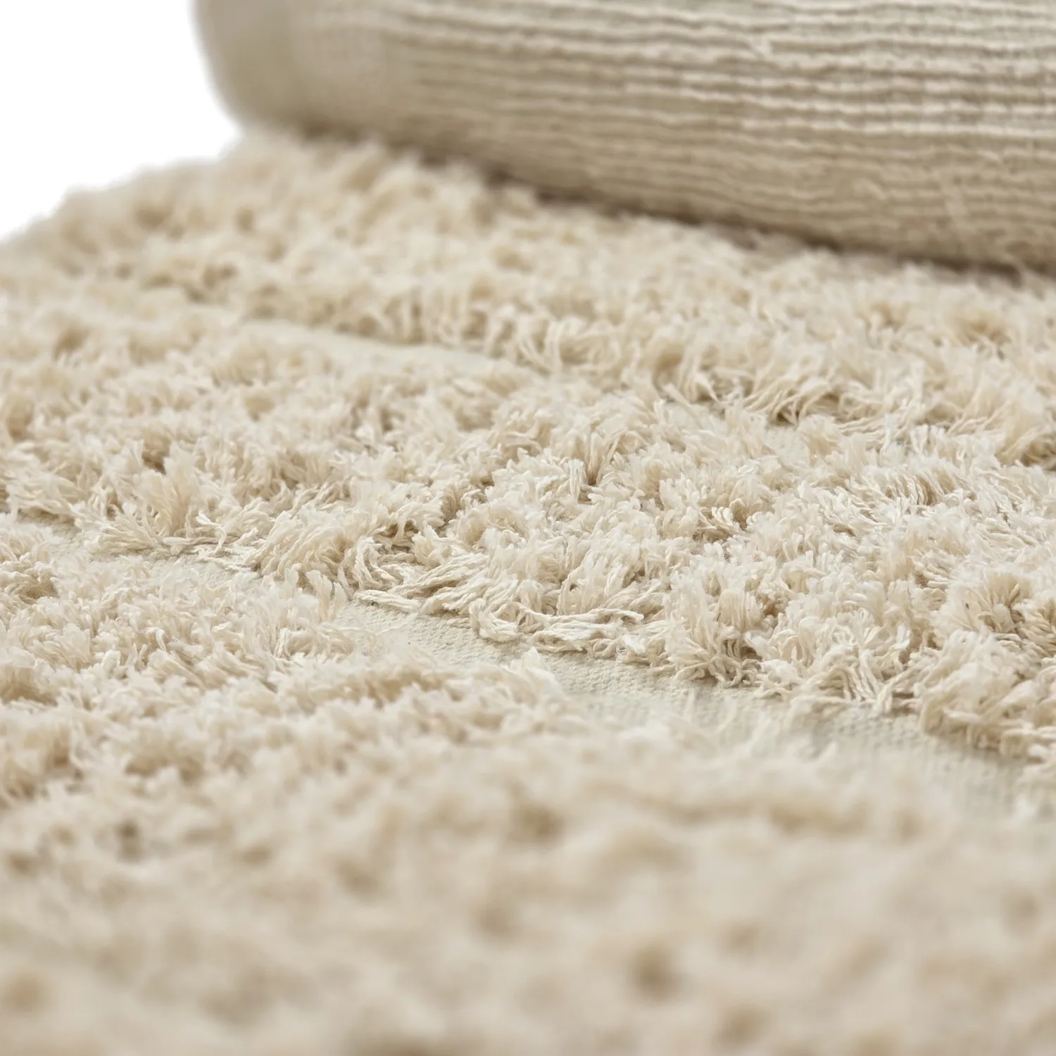 Hochflorteppiche - Ikara Natural Cotton Shaggy (creme)