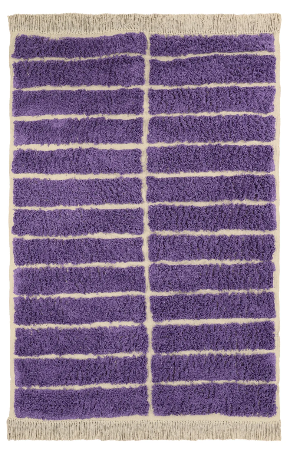 Hochflorteppiche - Ikara Natural Cotton Shaggy (lila)