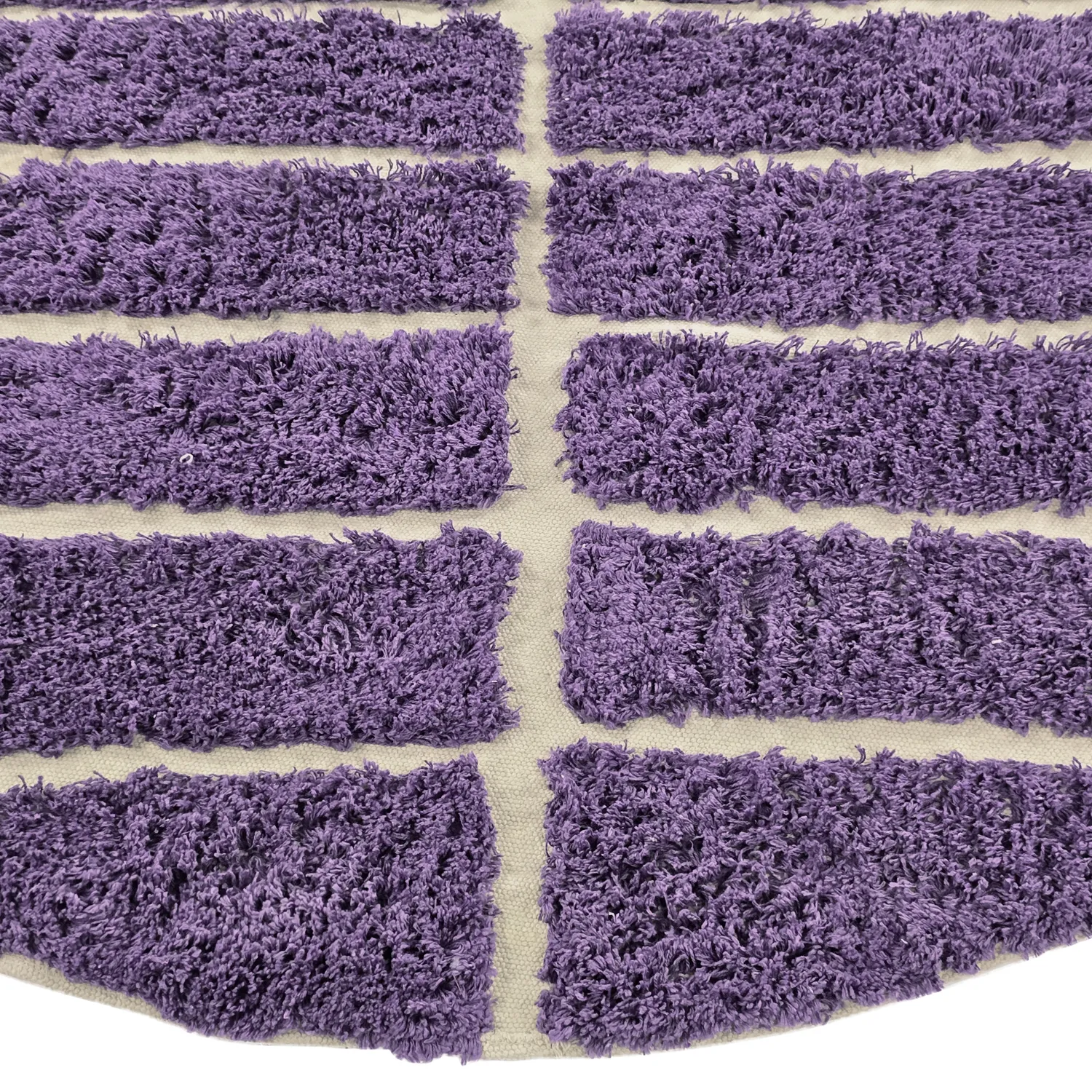 Rund Teppich - Ikara Natural Cotton Shaggy (lila)