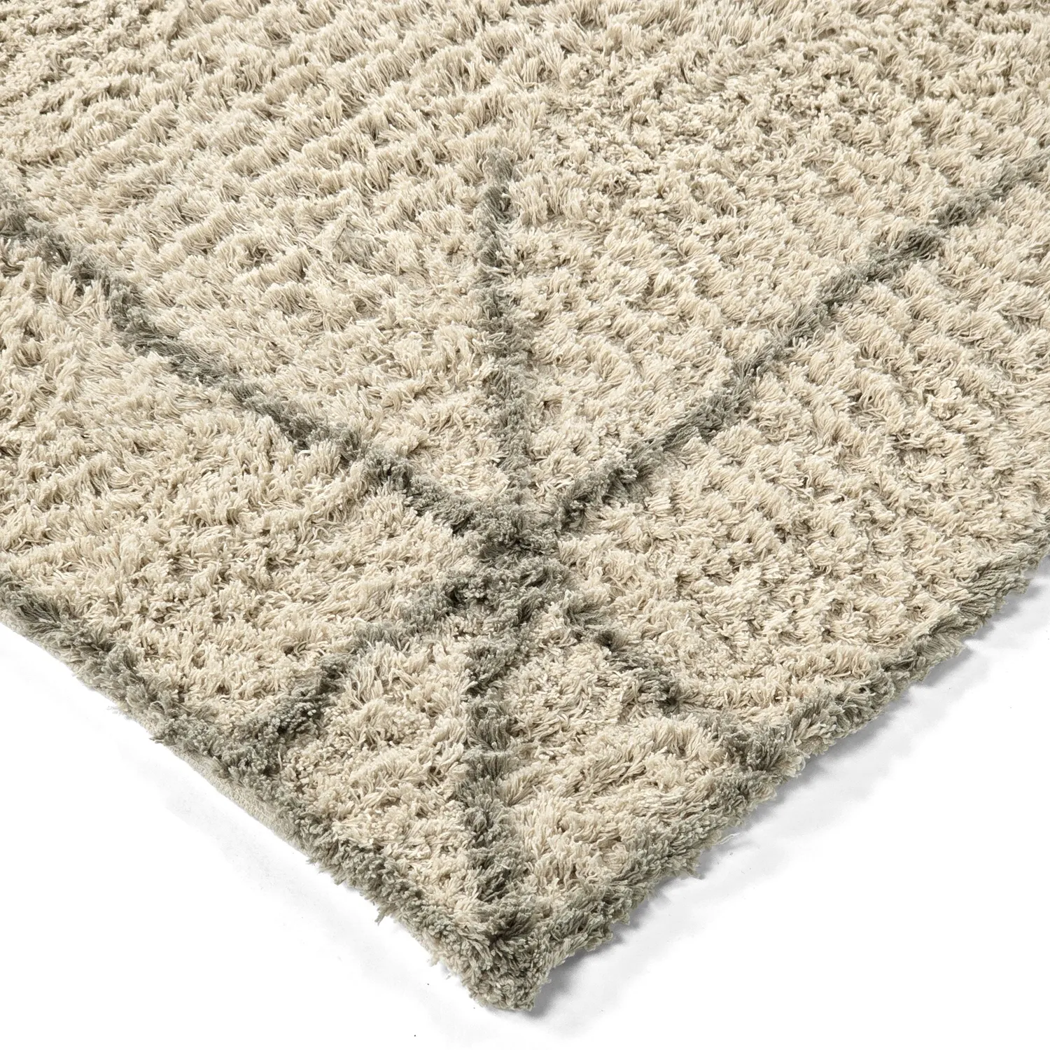 Hochflorteppiche - Kairi Natural Cotton Shaggy (beige/taupe)