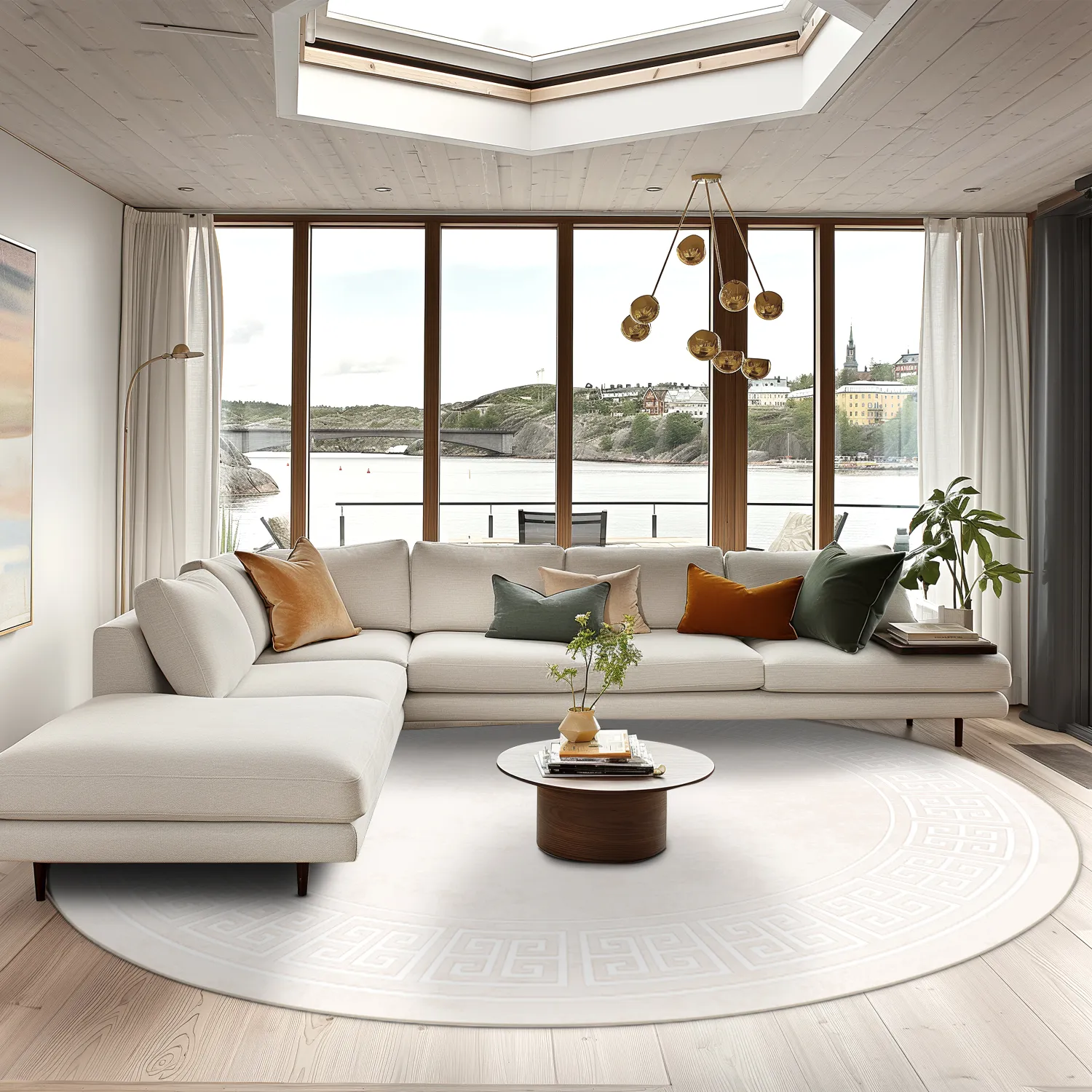 Rund Teppich - Kuba (beige)