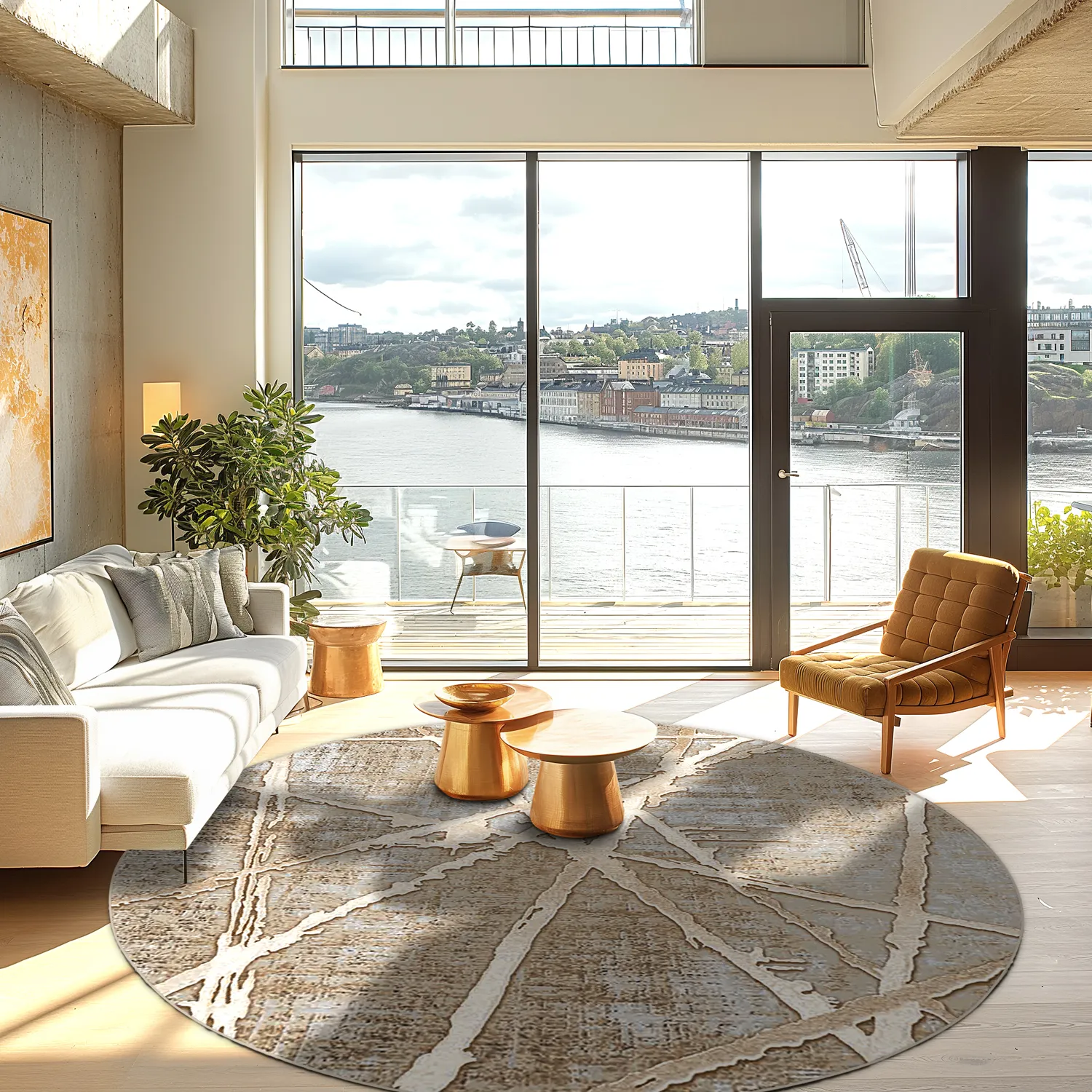 Rund Teppich - Lagos (beige)