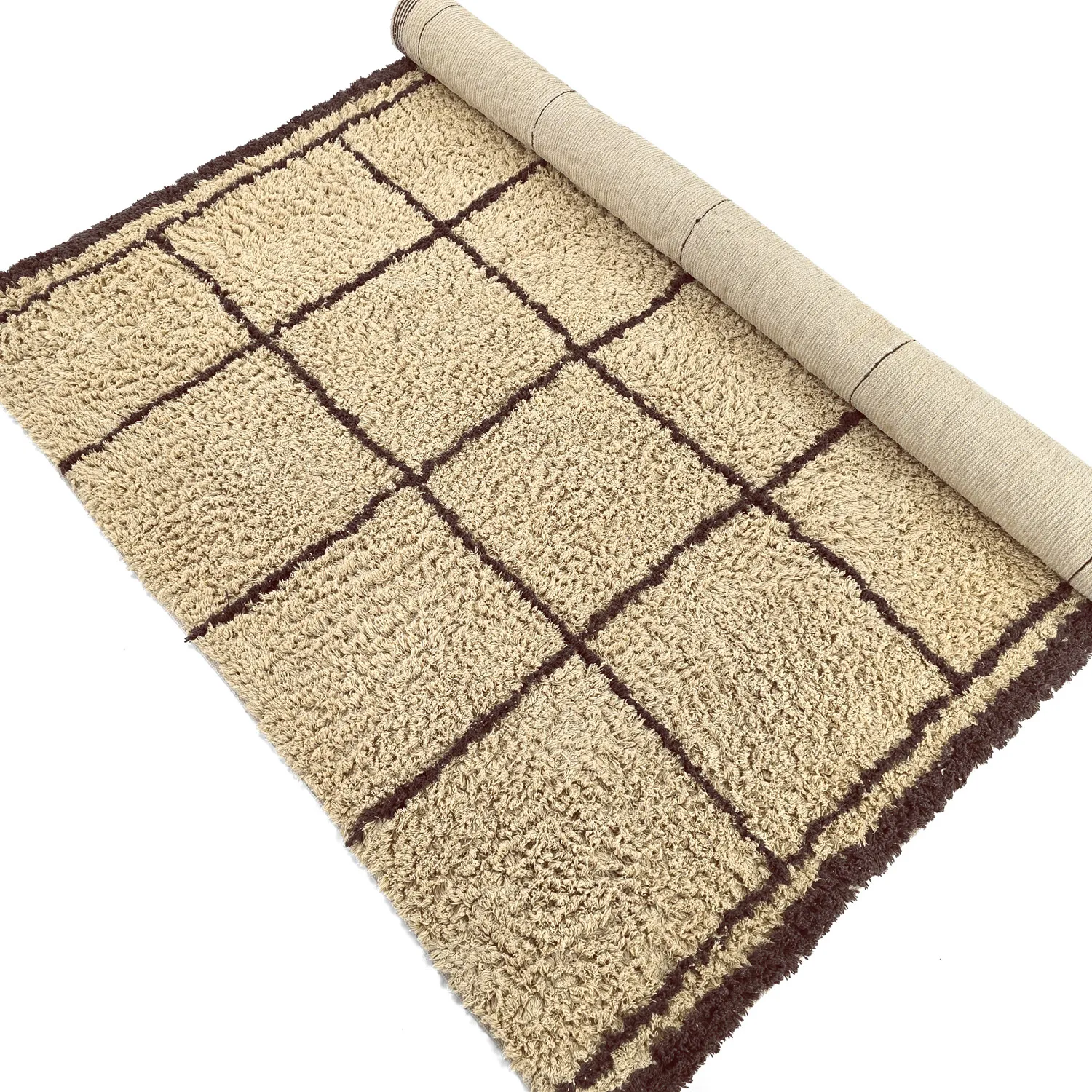 Hochflorteppiche - Lana Natural Cotton Shaggy (beige/braun)