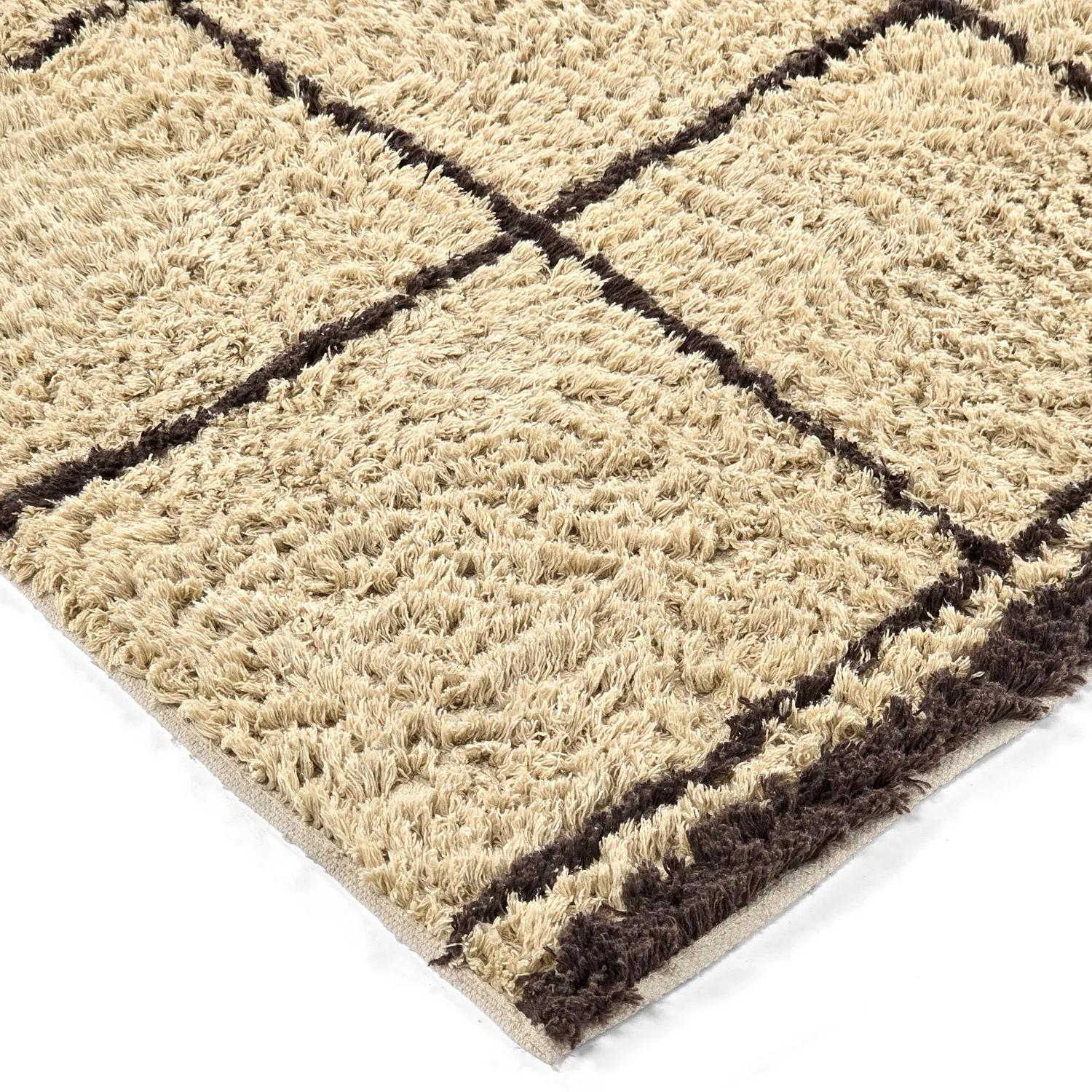 Hochflorteppiche - Lana Natural Cotton Shaggy (beige/braun)