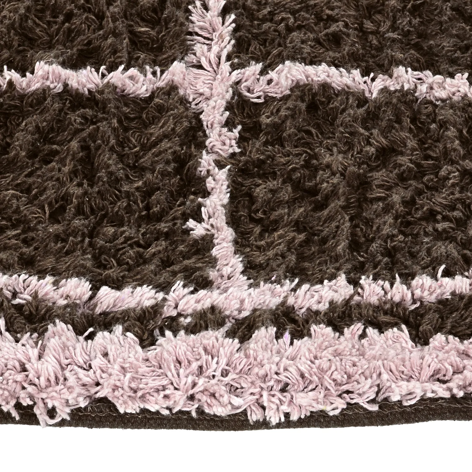 Rund Teppich - Lana Natural Cotton Shaggy (braun)