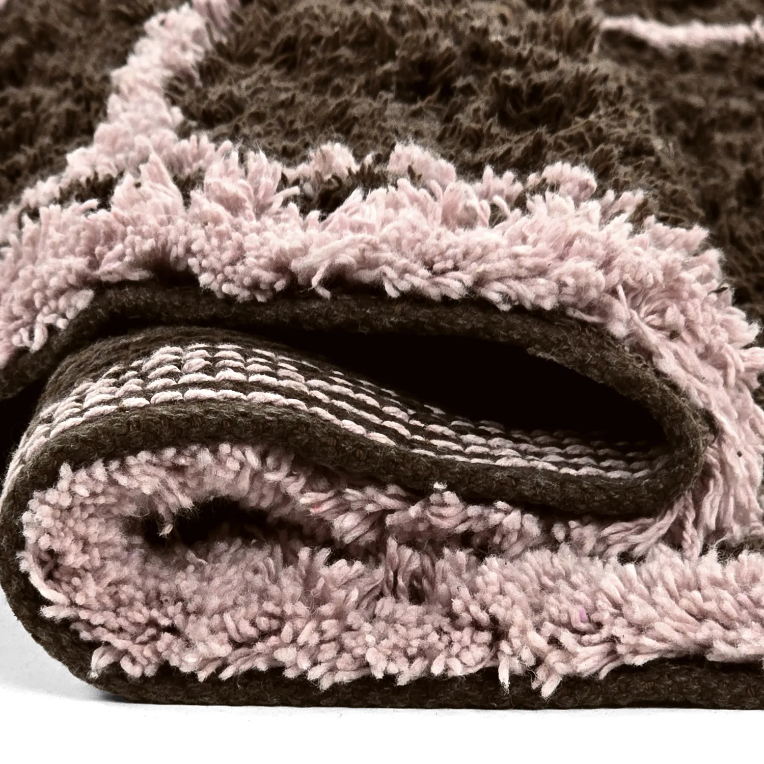 Rund Teppich - Lana Natural Cotton Shaggy (braun)