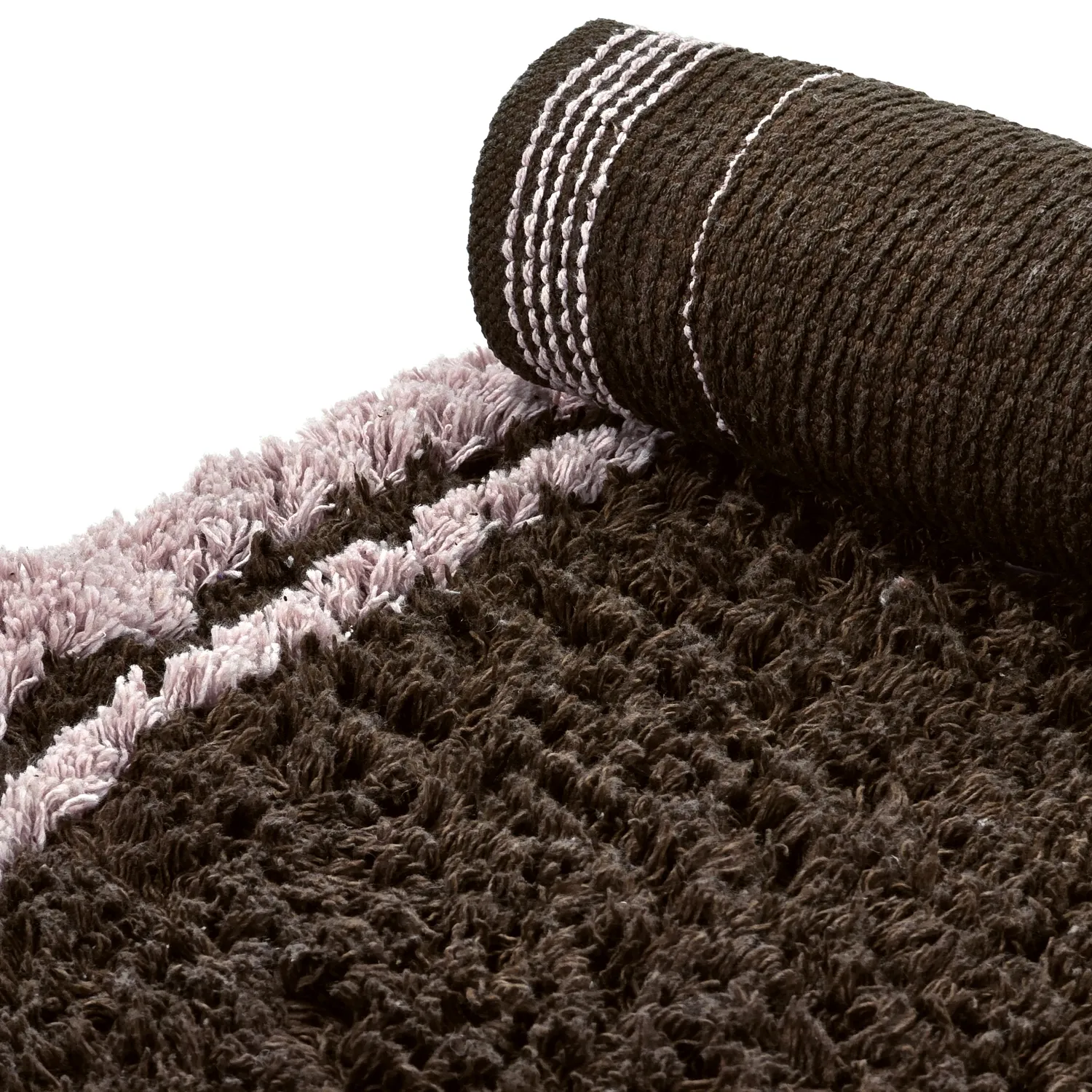 Rund Teppich - Lana Natural Cotton Shaggy (braun)