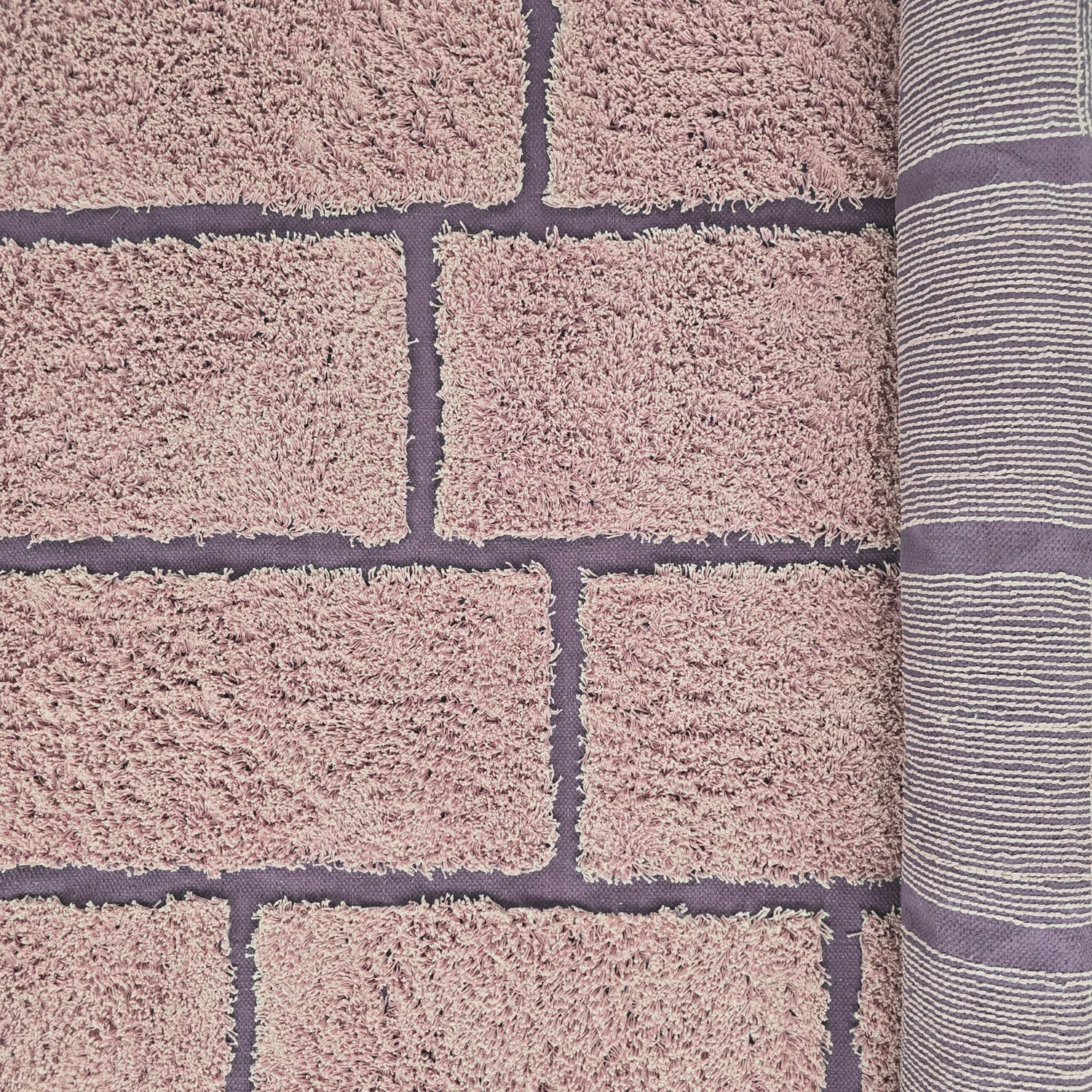 Hochflorteppiche - Lindley Natural Cotton Shaggy (rosa/lila)