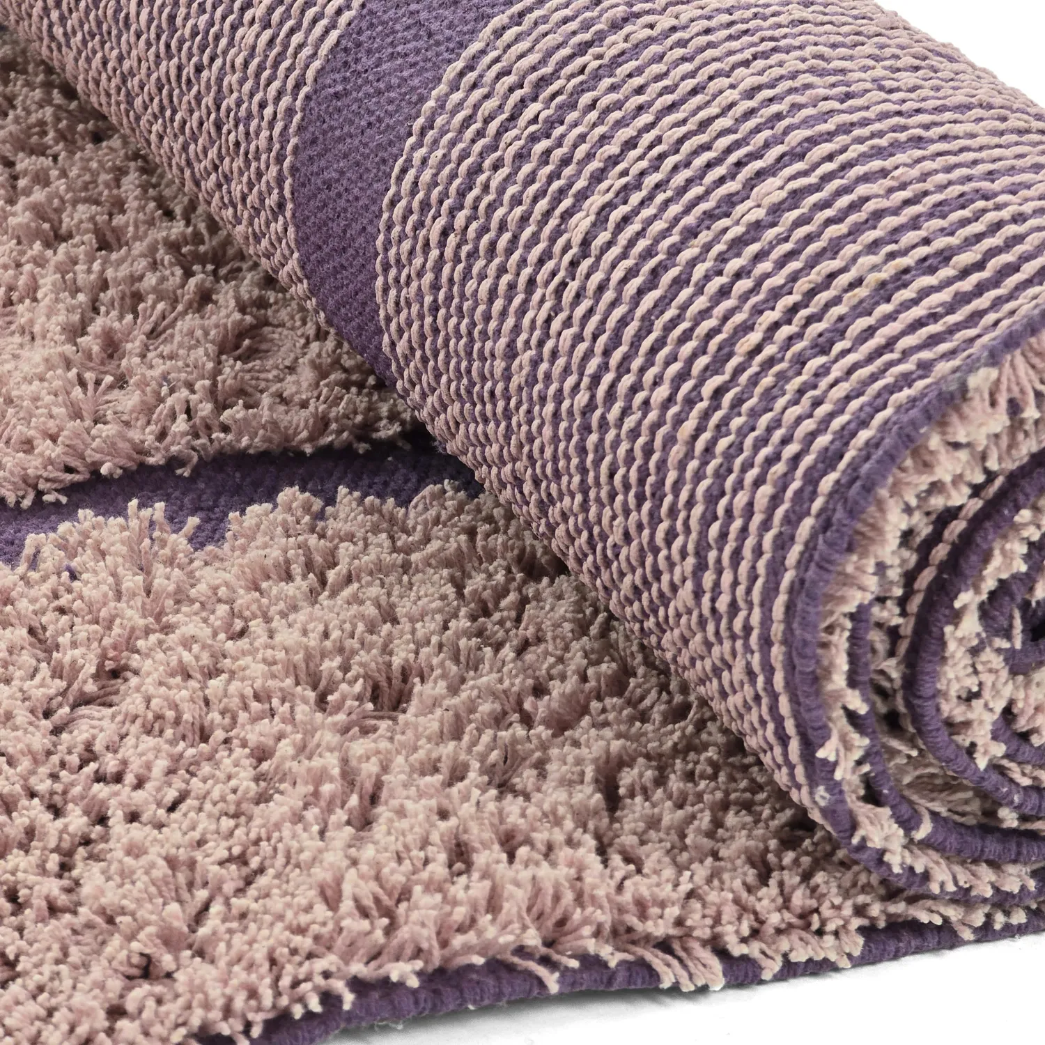 Hochflorteppiche - Lindley Natural Cotton Shaggy (rosa/lila)