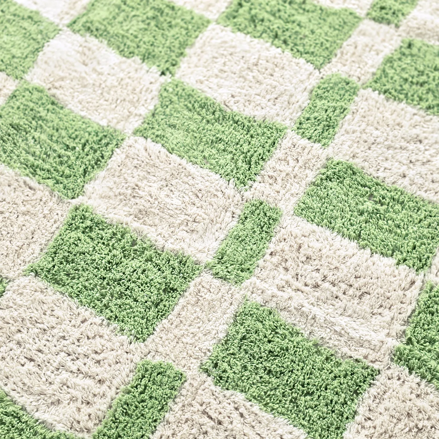 Rund Teppich - Maranello Natural Cotton Shaggy (grün)