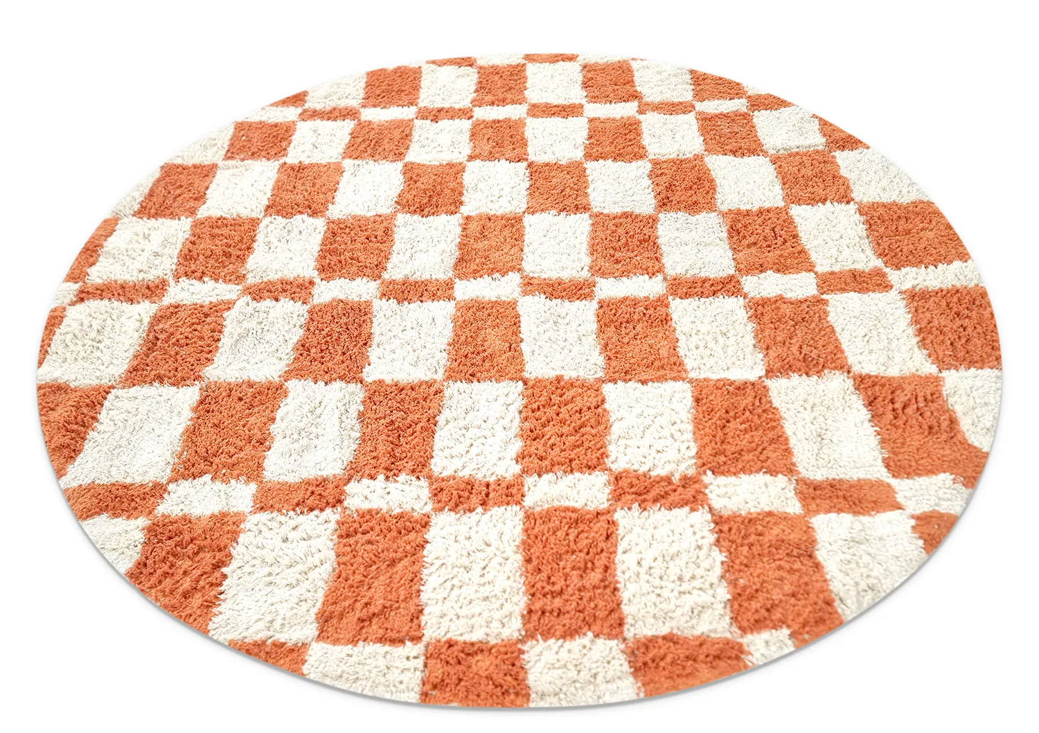 Runde Teppiche - Maranello Natural Cotton Shaggy (orange)