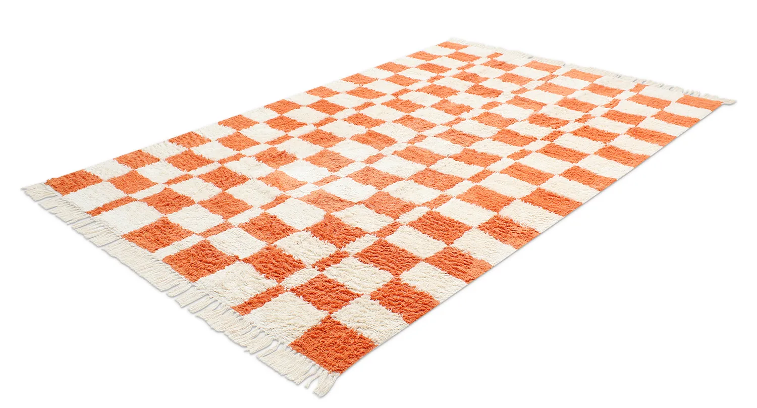 Hochflorteppiche - Maranello Natural Cotton Shaggy (orange)
