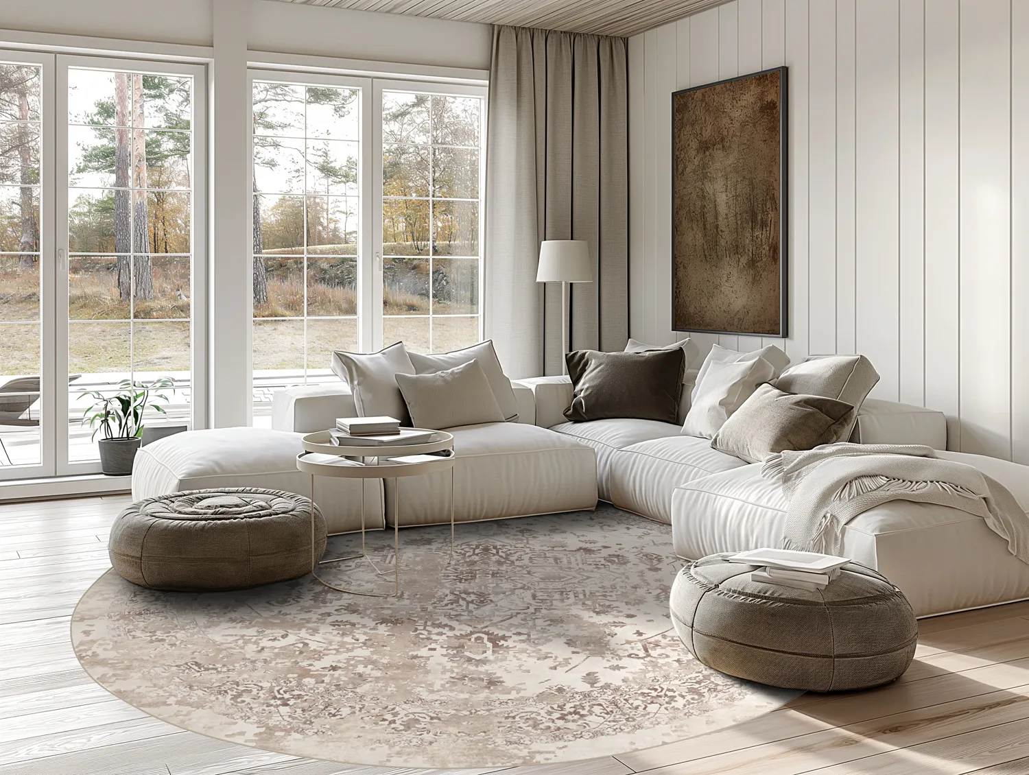 Rund Teppich - Mateur (beige)