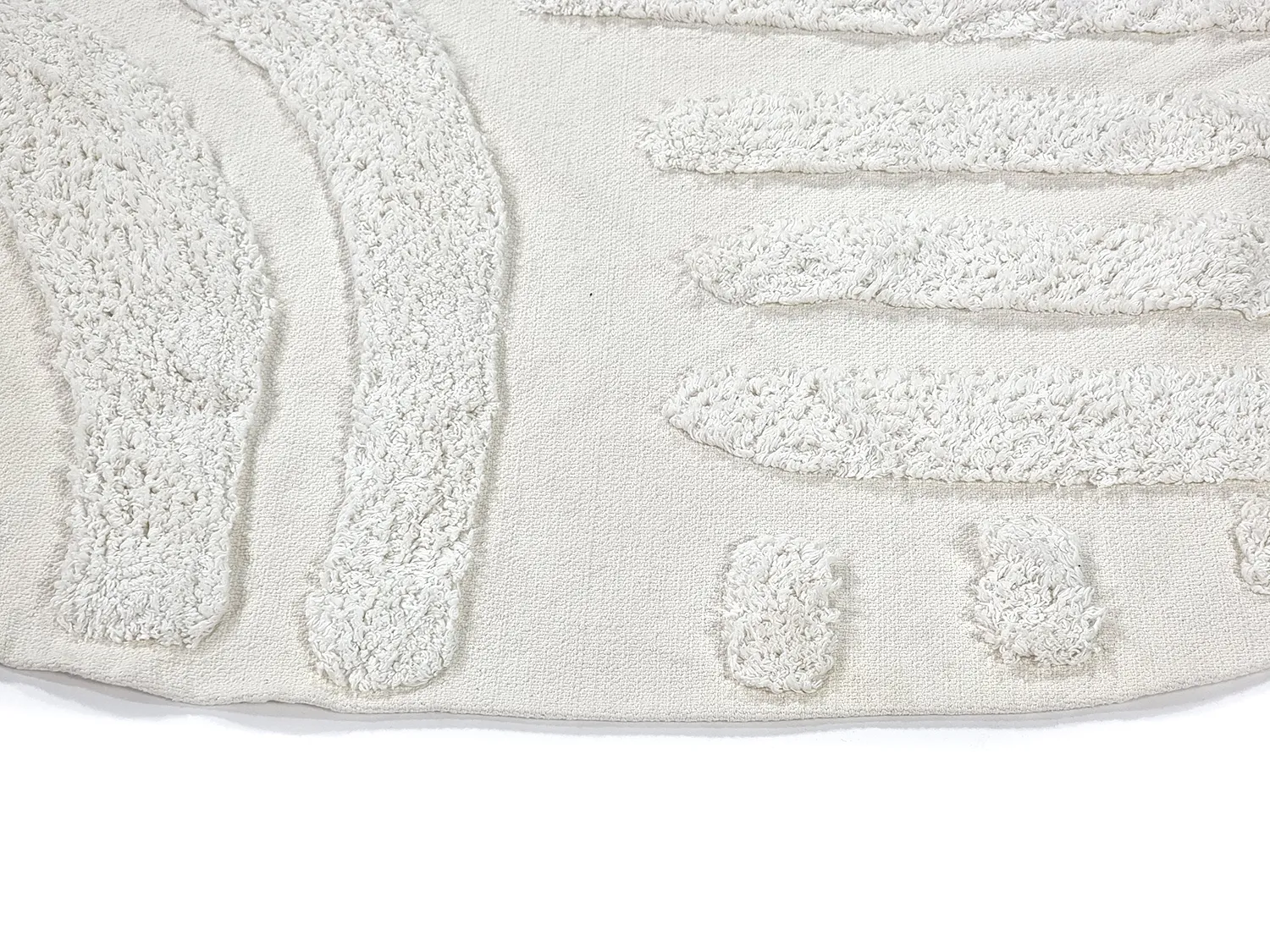 Runde Teppiche - Margo Natural Cotton Shaggy (offwhite)