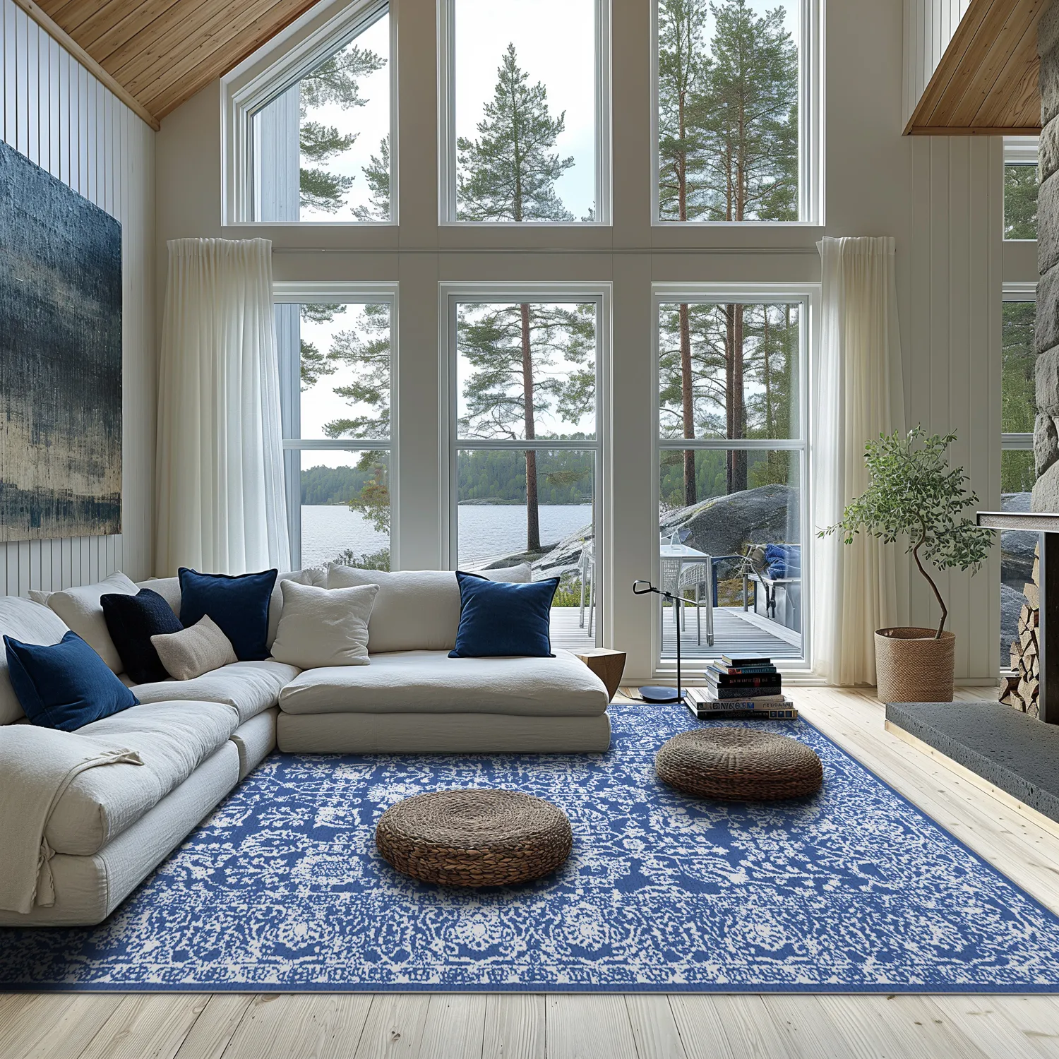 Wilton-Teppich - Menfi (blau)