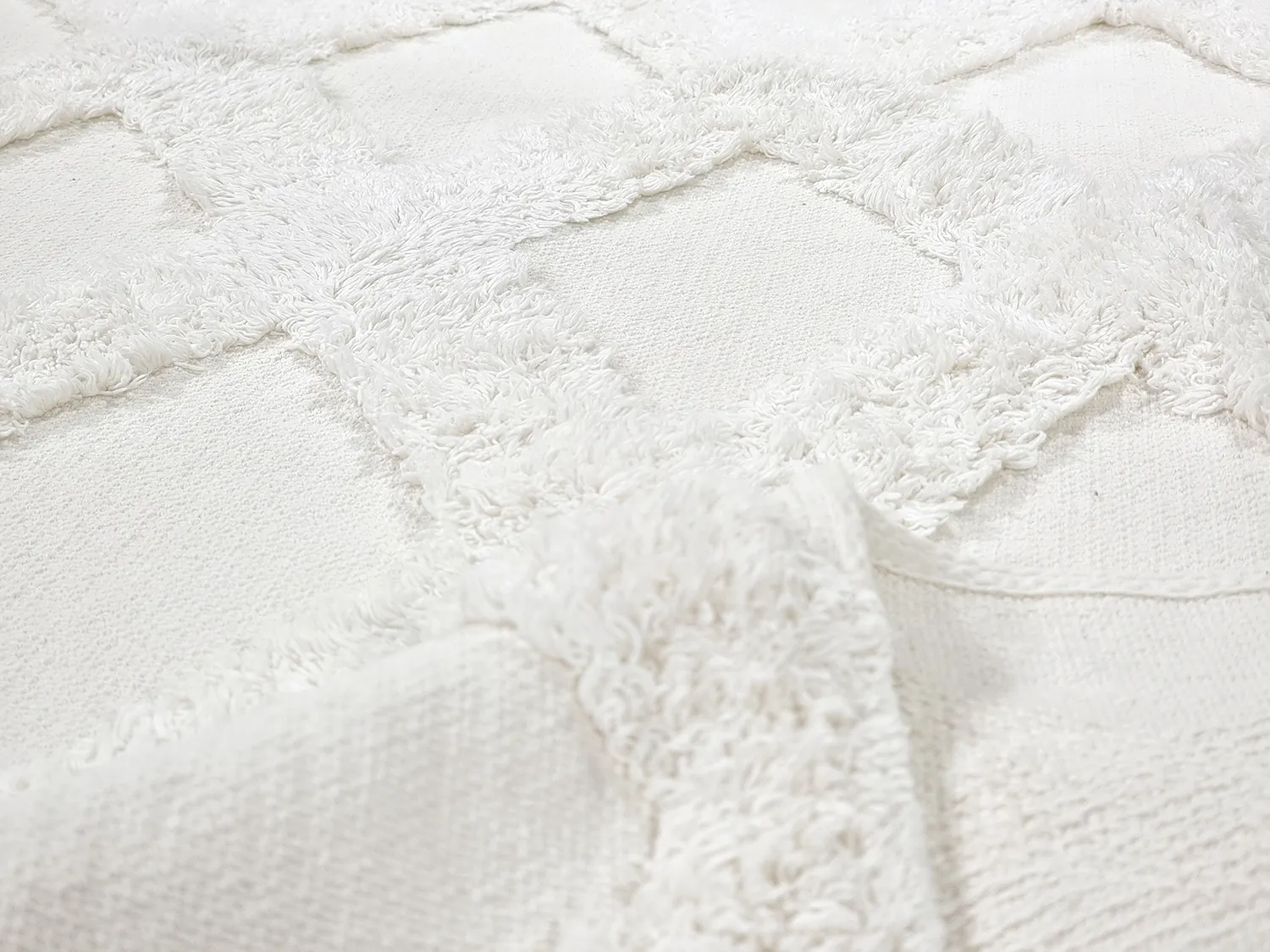 Runde Teppiche - Pamplona Natural Cotton Shaggy (offwhite)