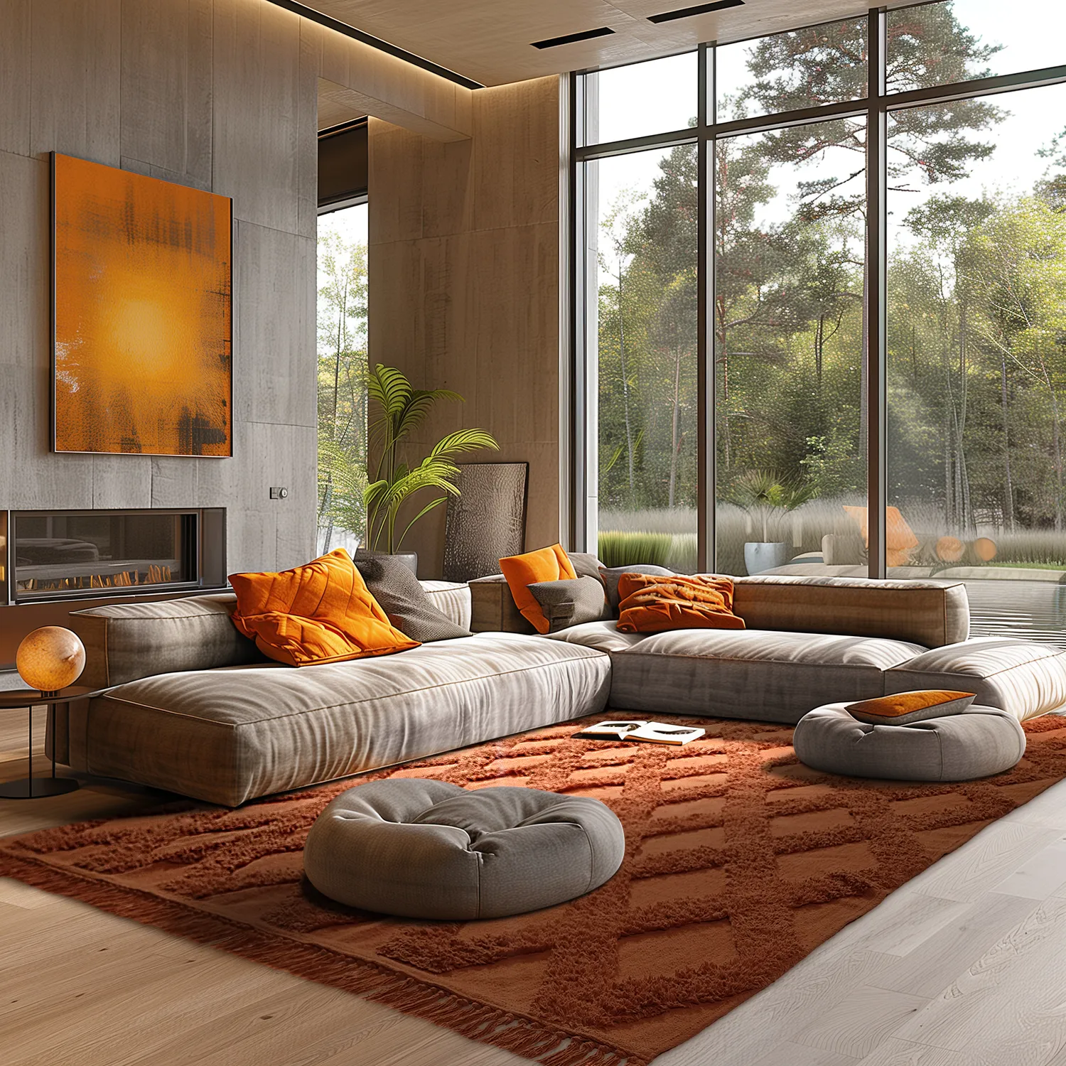 Hochflorteppiche - Pamplona Natural Cotton Shaggy (terracotta)