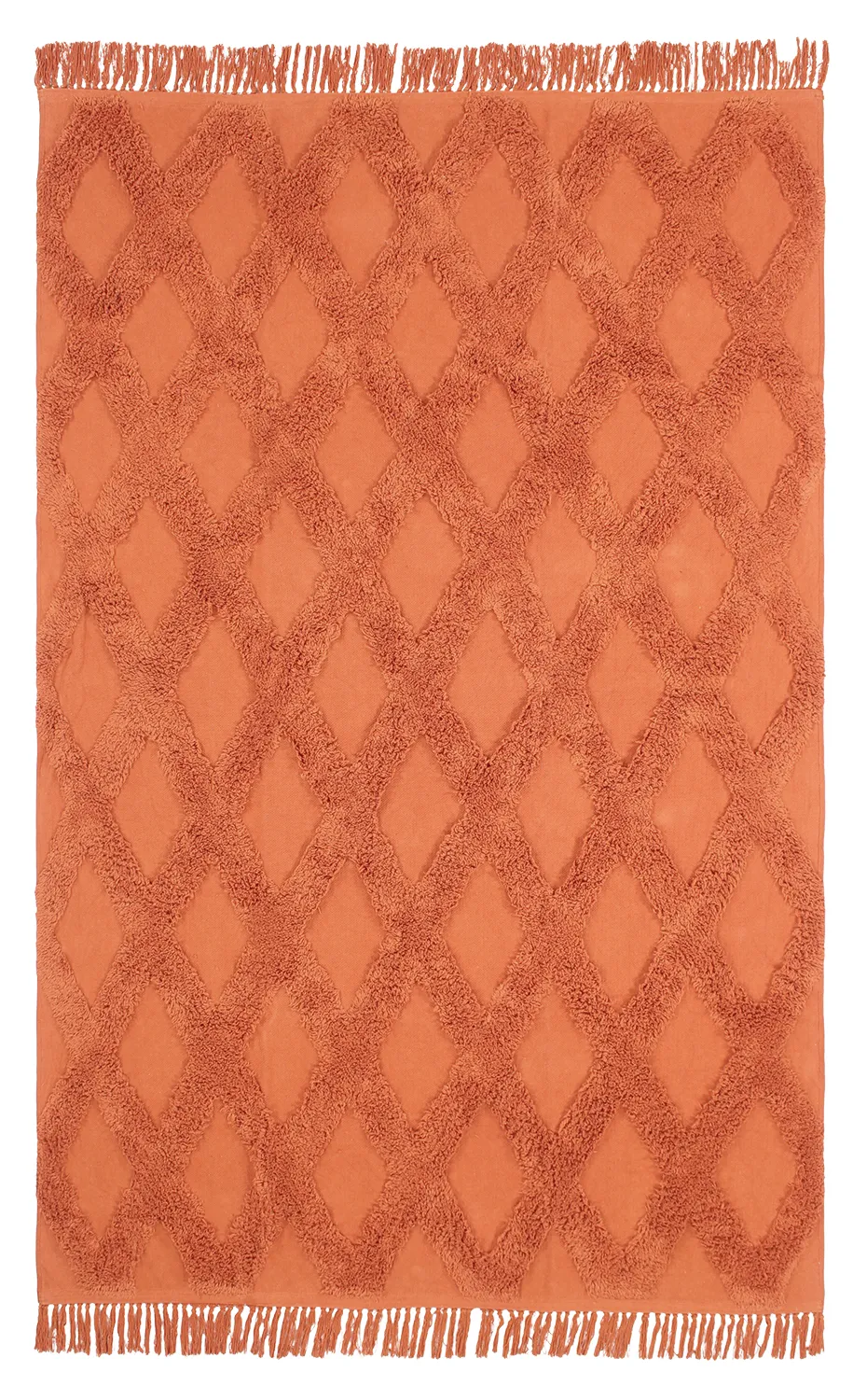Hochflorteppiche - Pamplona Natural Cotton Shaggy (terracotta)