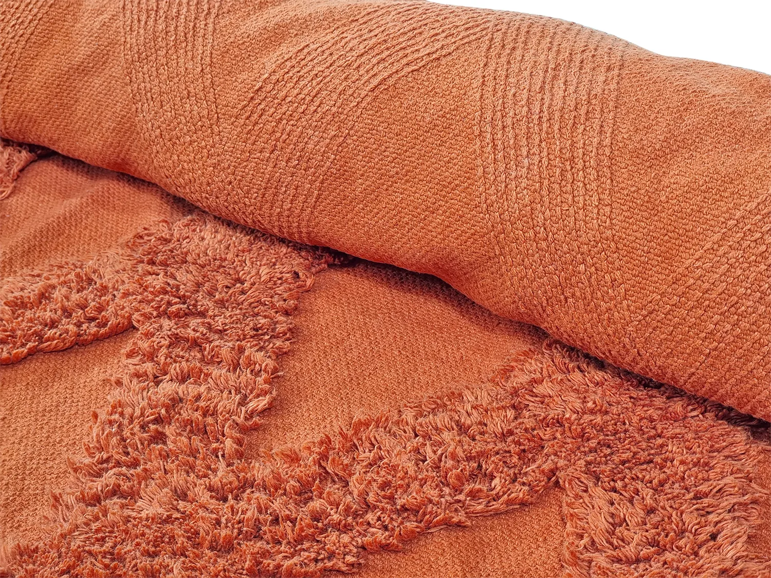 Hochflorteppiche - Pamplona Natural Cotton Shaggy (terracotta)