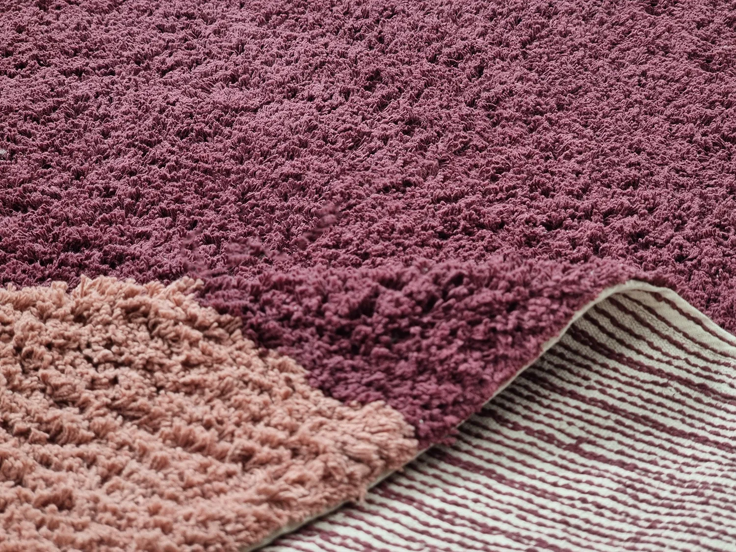 Hochflorteppiche - Pione Natural Cotton Shaggy (rosa)