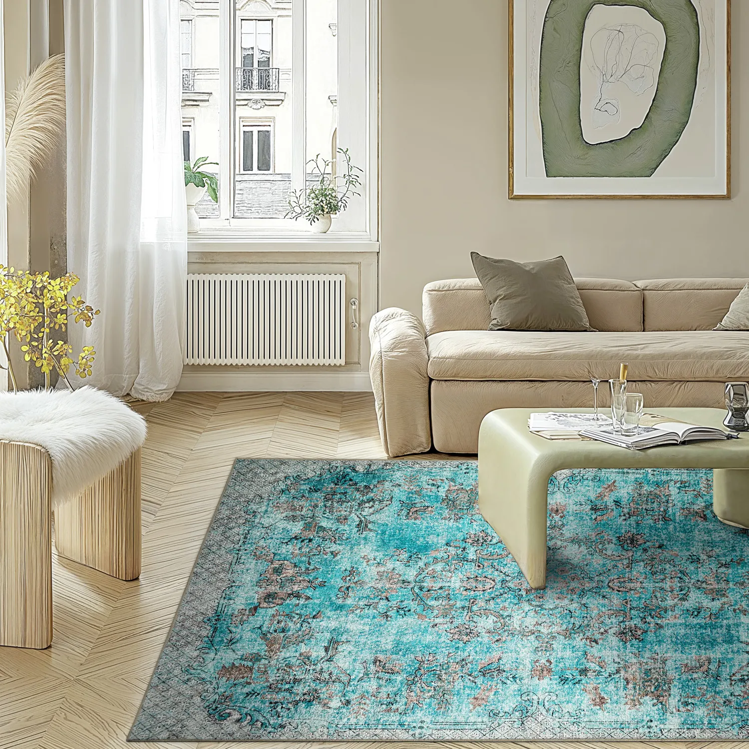 Wilton-Teppich - Rosalie (blau)