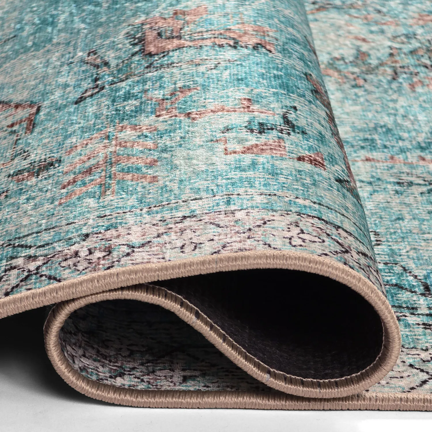 Wilton-Teppich - Rosalie (blau)
