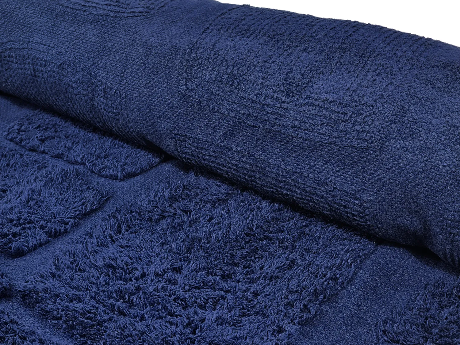 Hochflorteppiche - Salem Natural Cotton Shaggy (Dunkelblau)