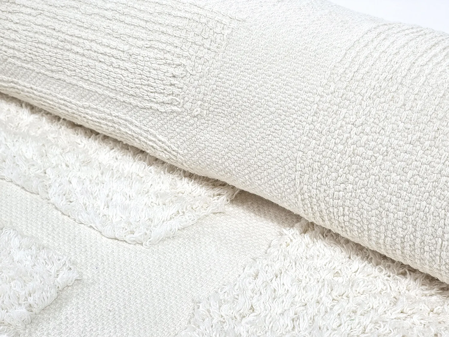Hochflorteppiche - Salem Natural Cotton Shaggy (offwhite)