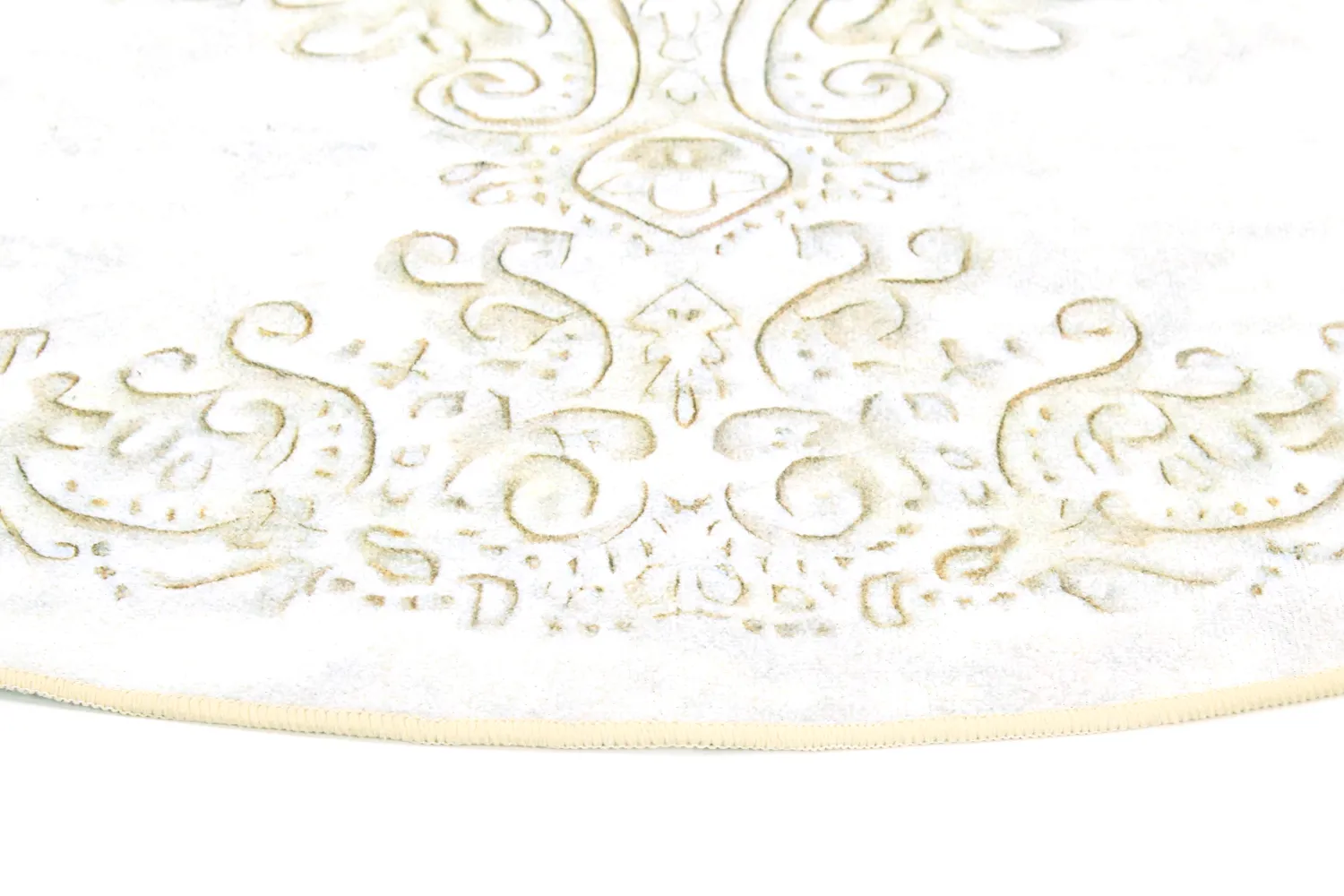 Rund Teppich - Valenza (weiß/beige)
