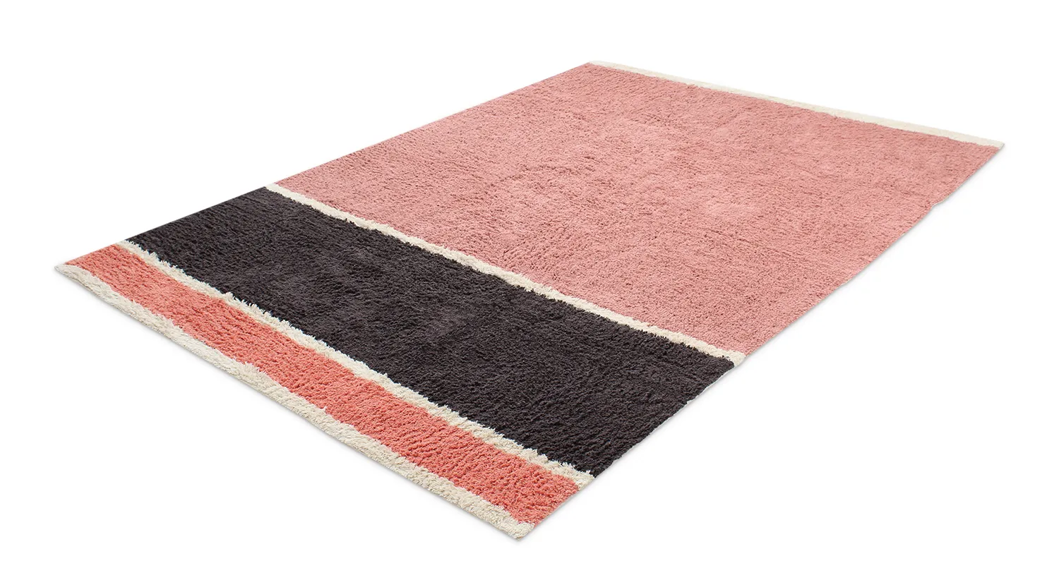 Hochflorteppiche - Vinci Natural Cotton Shaggy (rosa)