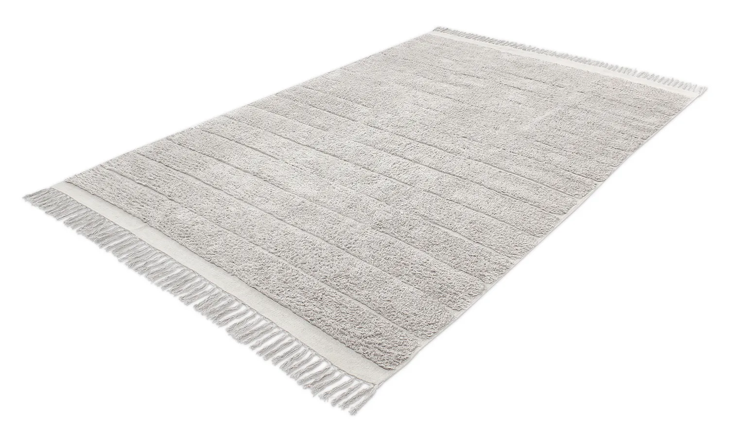 Hochflorteppiche - Willow Natural Cotton Shaggy (greige)