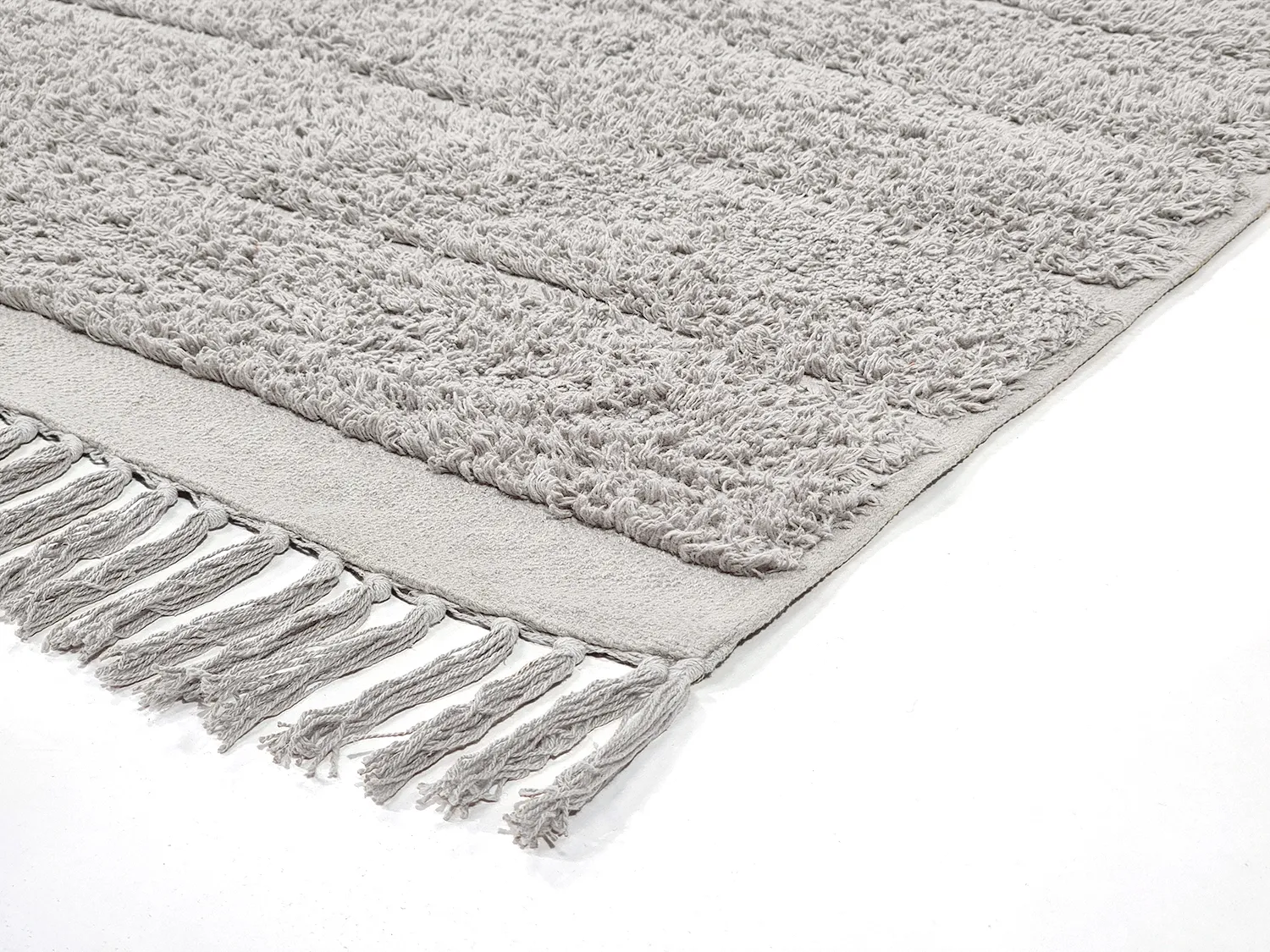 Hochflorteppiche - Willow Natural Cotton Shaggy (greige)