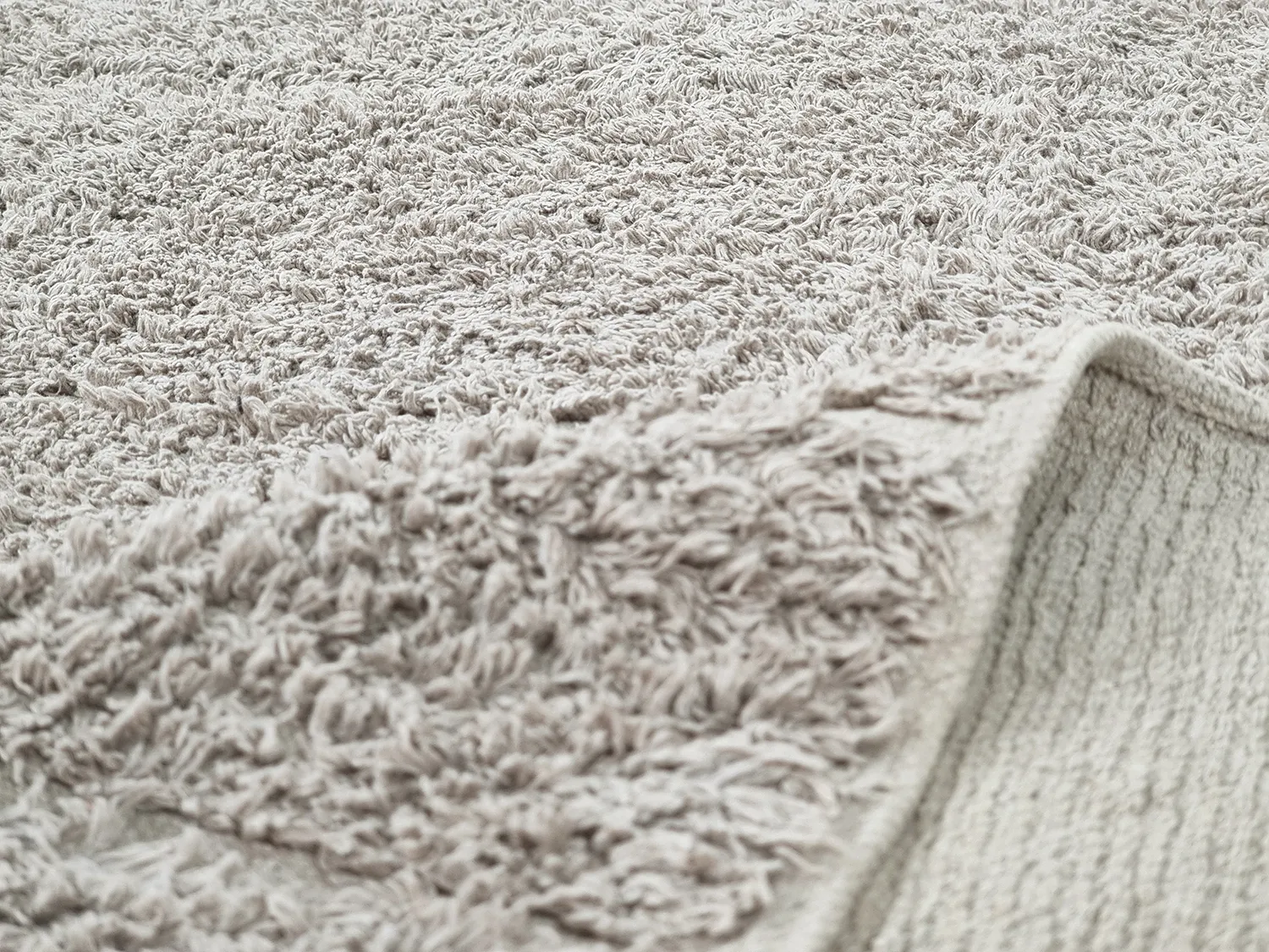 Runde Teppiche - Willow Natural Cotton Shaggy (greige)