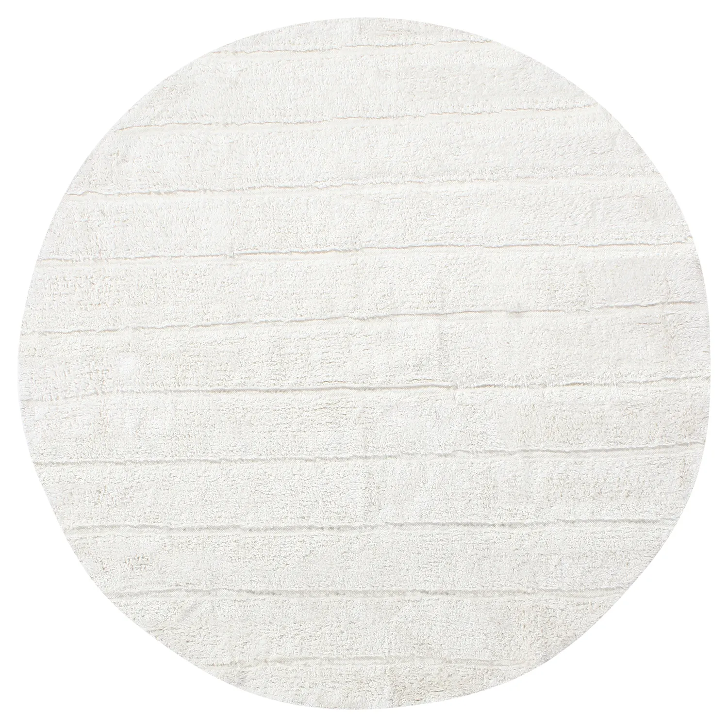 Runde Teppiche - Willow Natural Cotton Shaggy (offwhite)