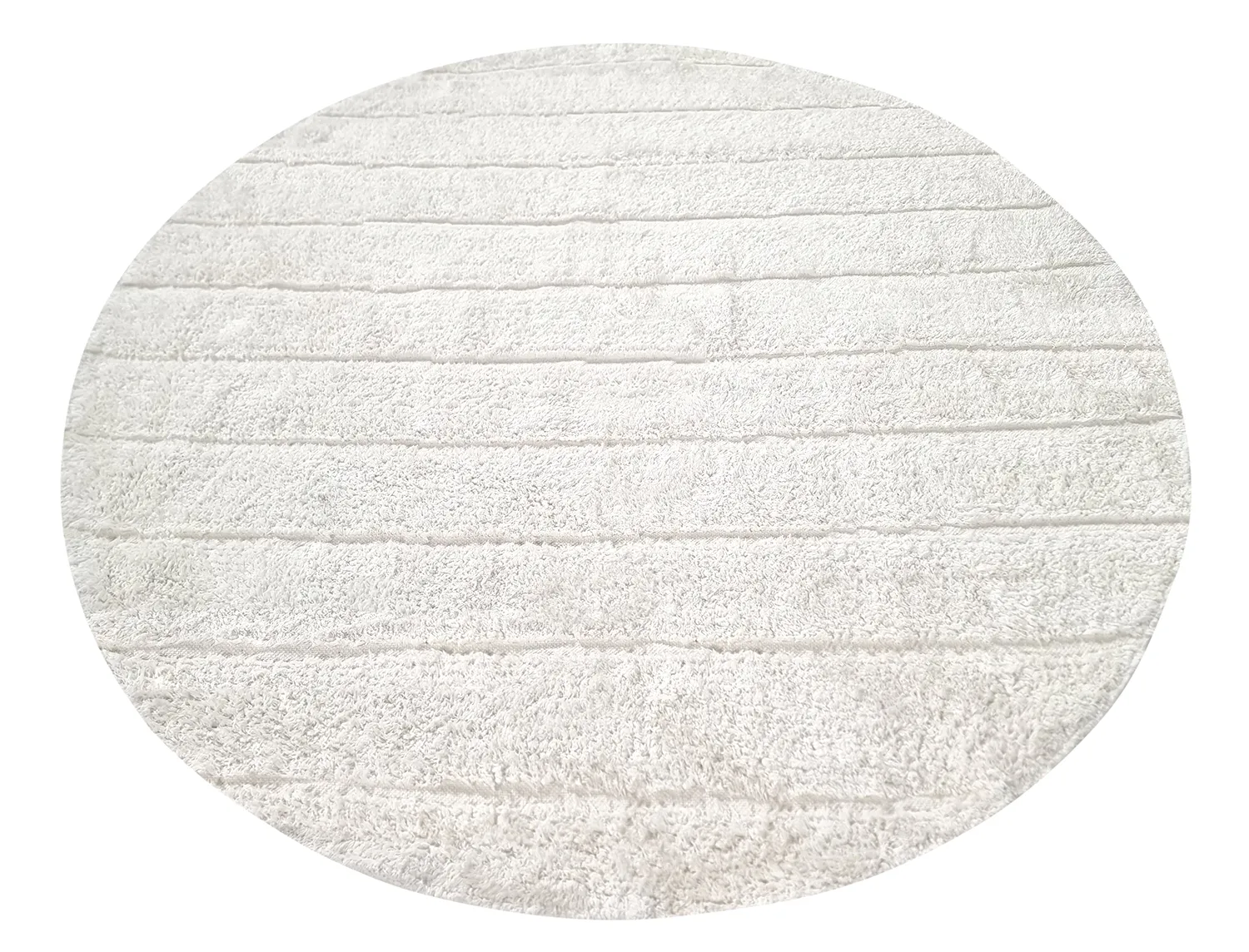 Runde Teppiche - Willow Natural Cotton Shaggy (offwhite)
