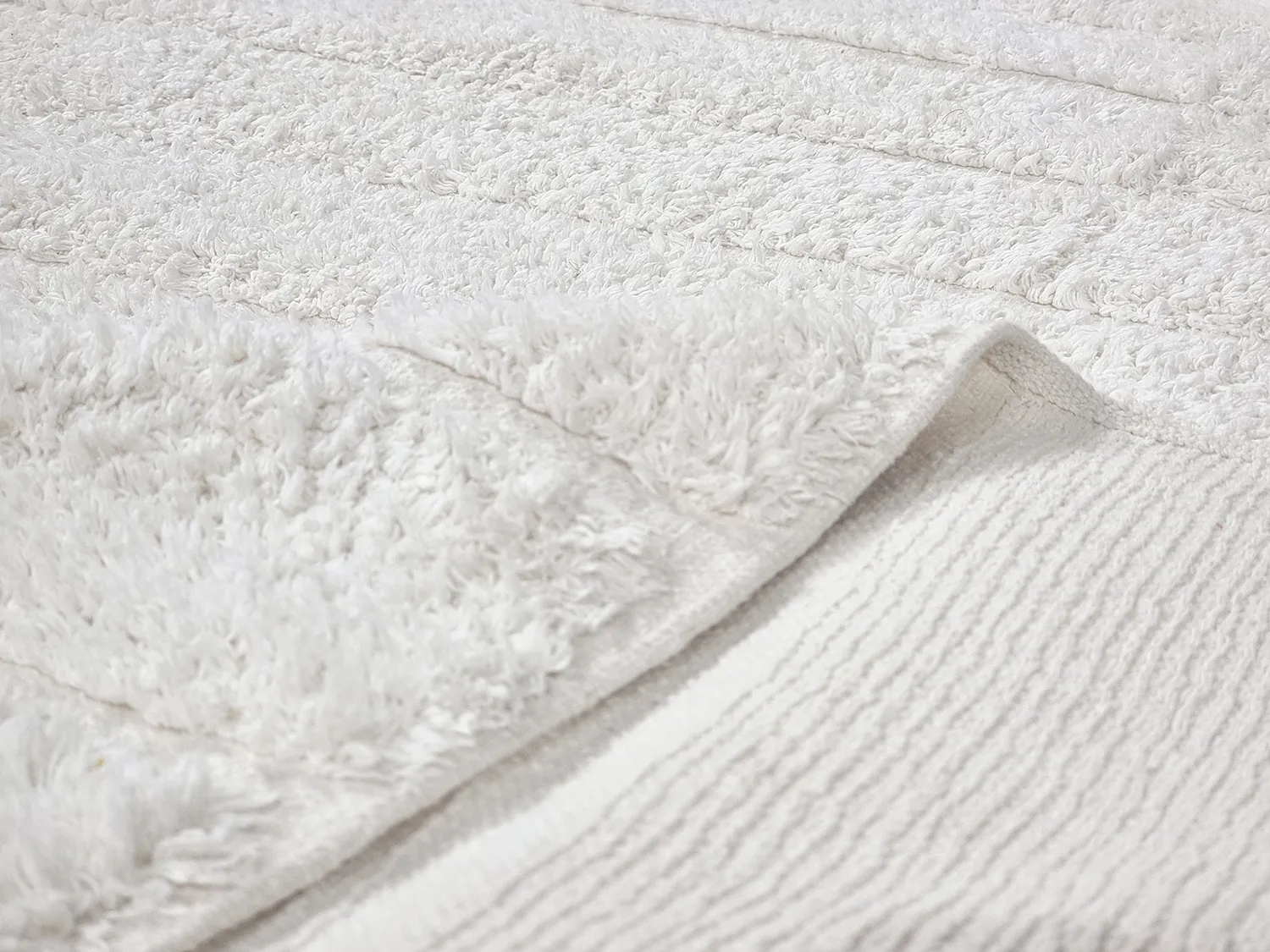 Runde Teppiche - Willow Natural Cotton Shaggy (offwhite)