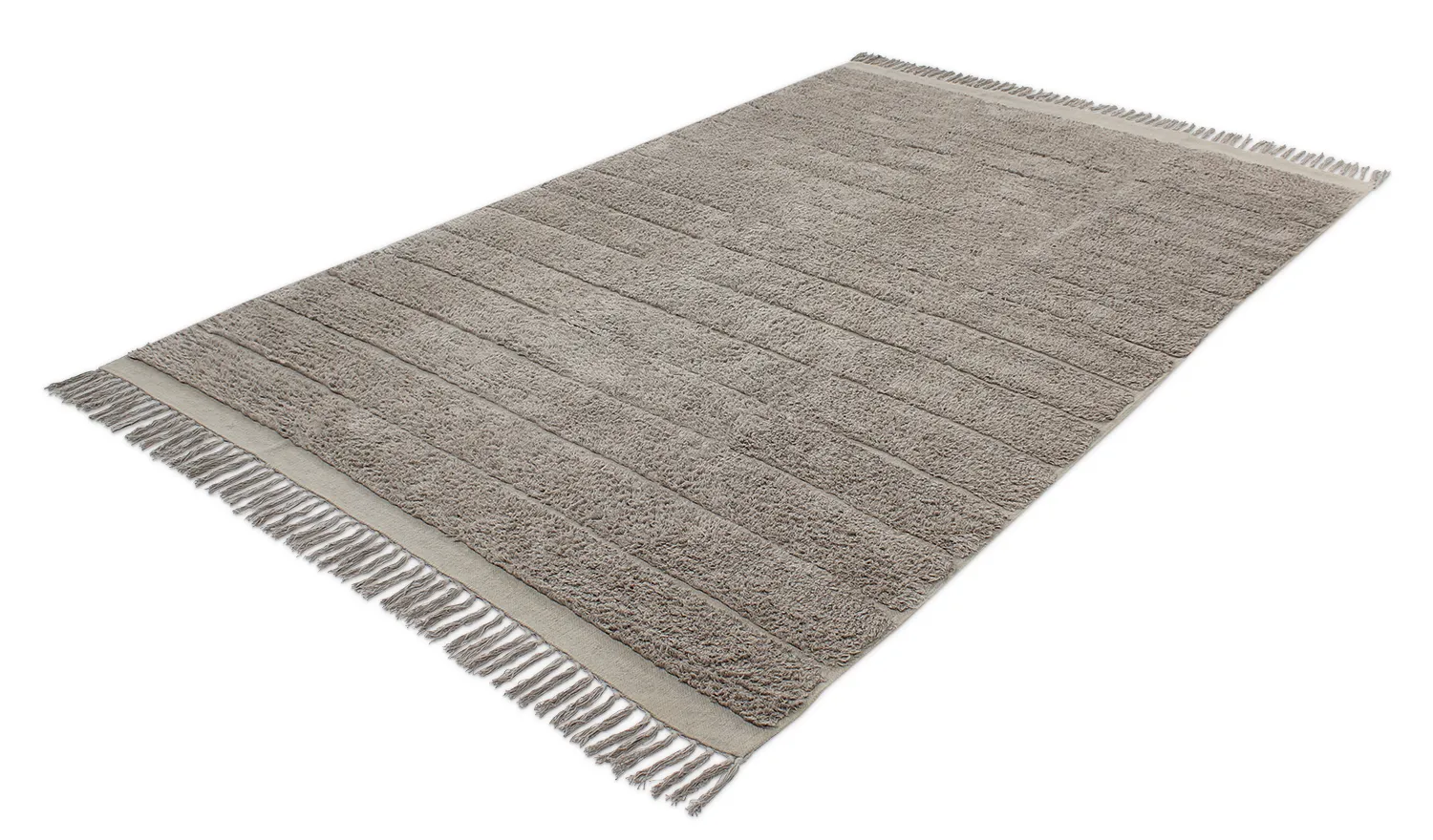 Hochflorteppiche - Willow Natural Cotton Shaggy (taupe)