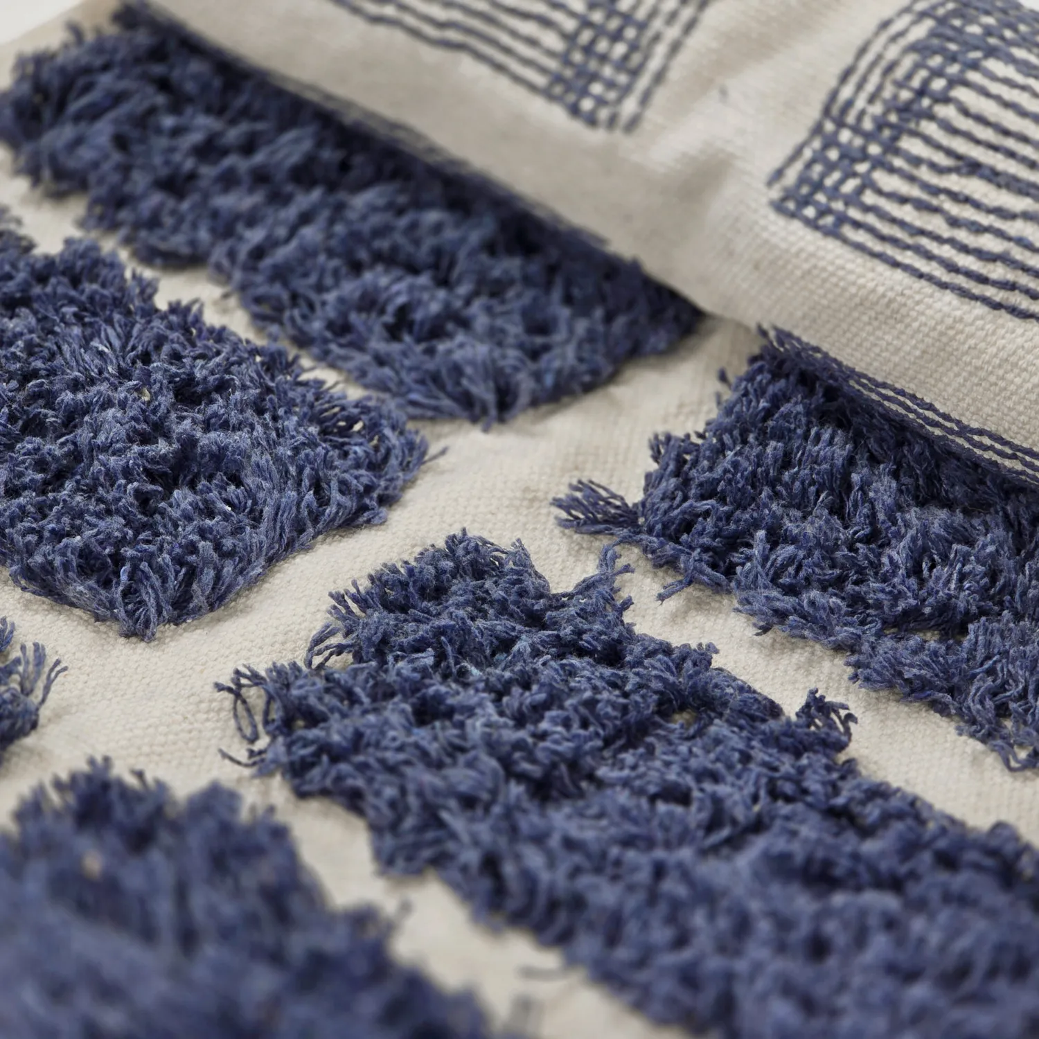 Hochflorteppiche - Zola Natural Cotton Shaggy (blau)