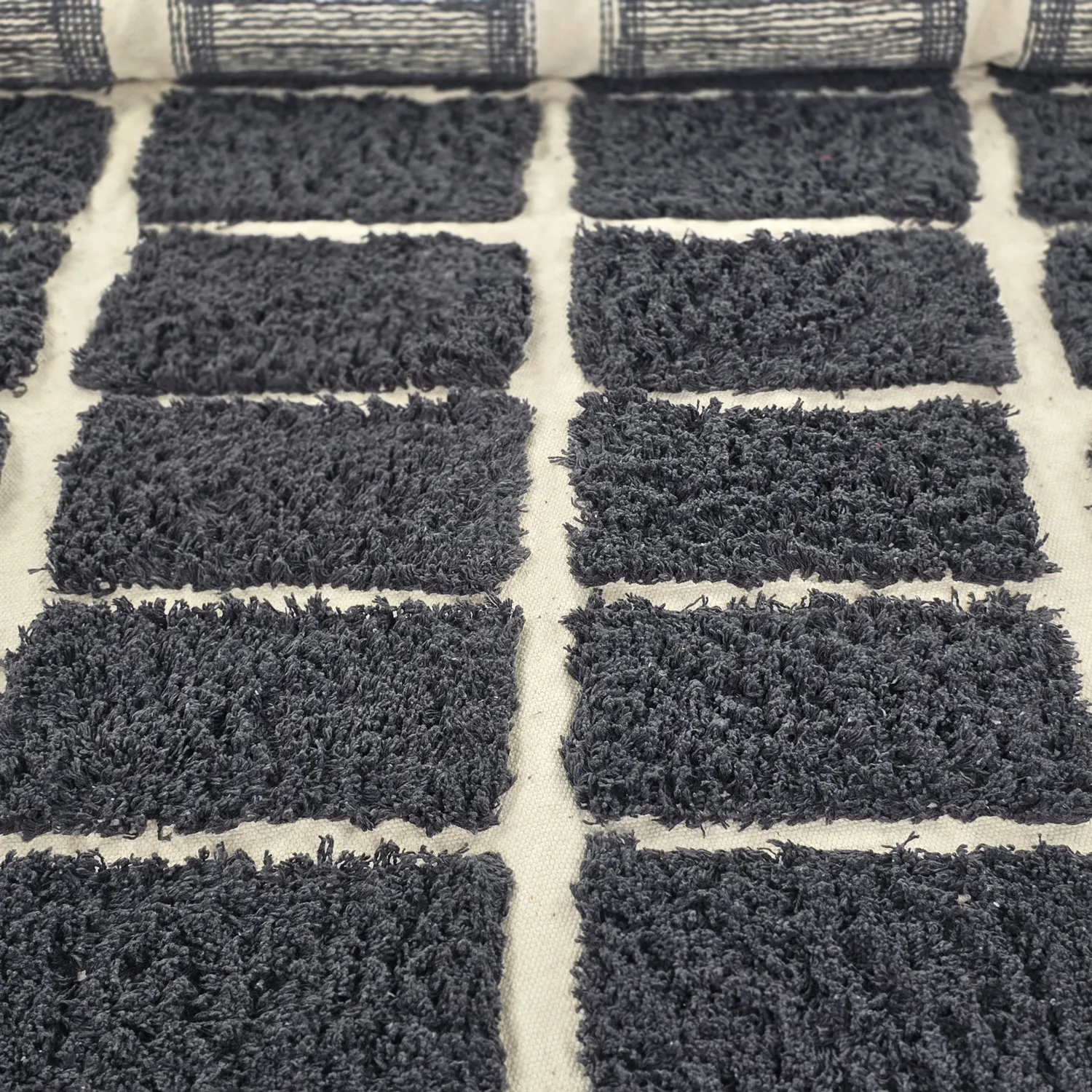 Rund Teppich - Zola Natural Cotton Shaggy (dunkelgrau)