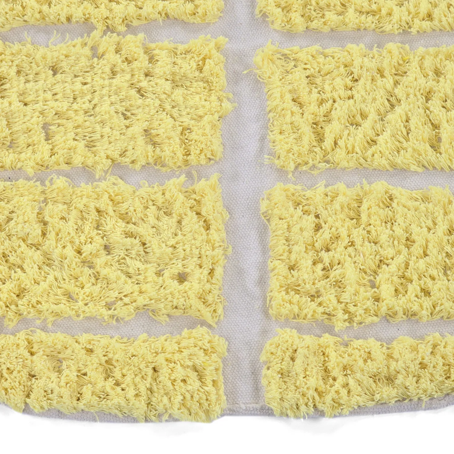 Rund Teppich - Zola Natural Cotton Shaggy (gelb)