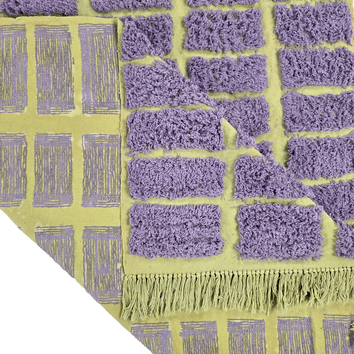 Hochflorteppiche - Zola Natural Cotton Shaggy (lila)