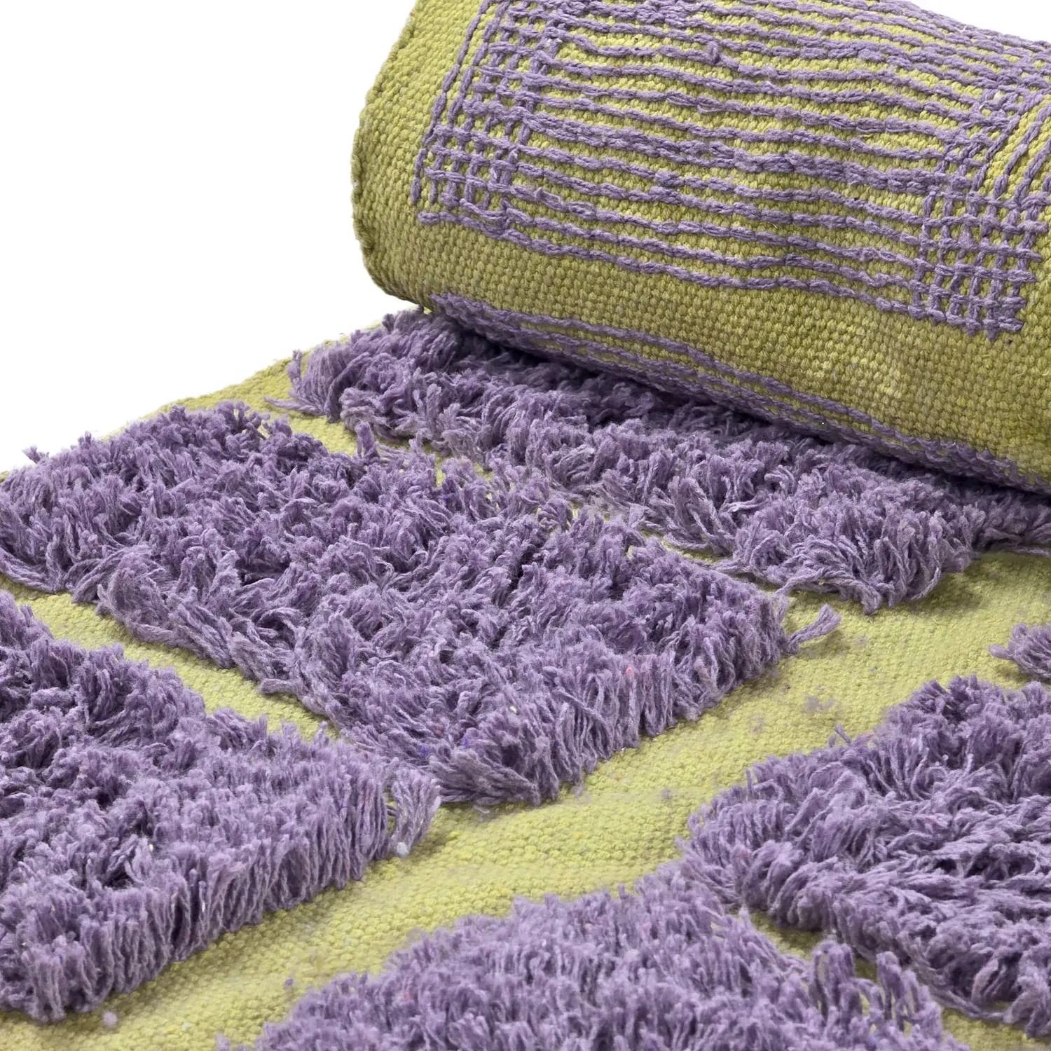 Hochflorteppiche - Zola Natural Cotton Shaggy (lila)
