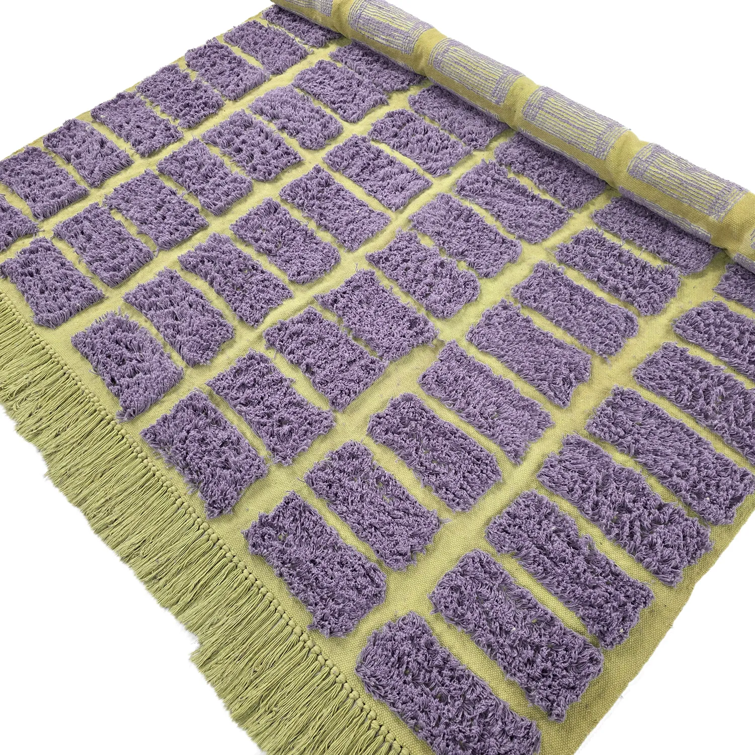 Hochflorteppiche - Zola Natural Cotton Shaggy (lila)