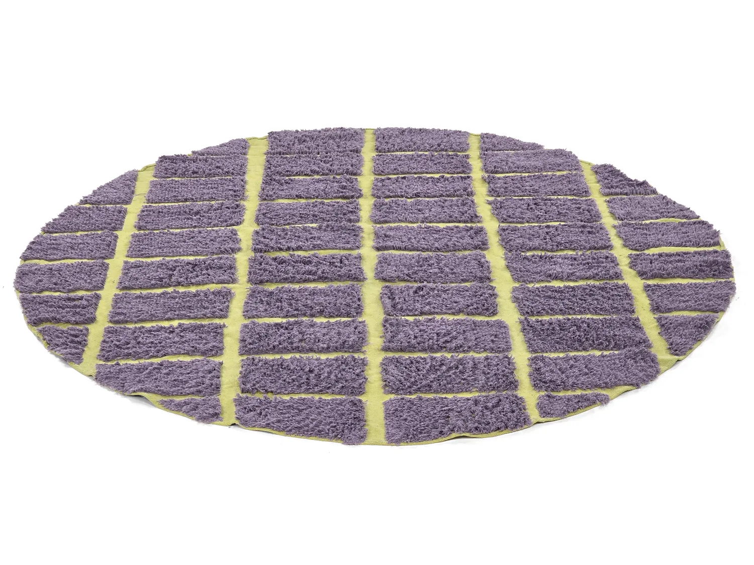Rund Teppich - Zola Natural Cotton Shaggy (lila)