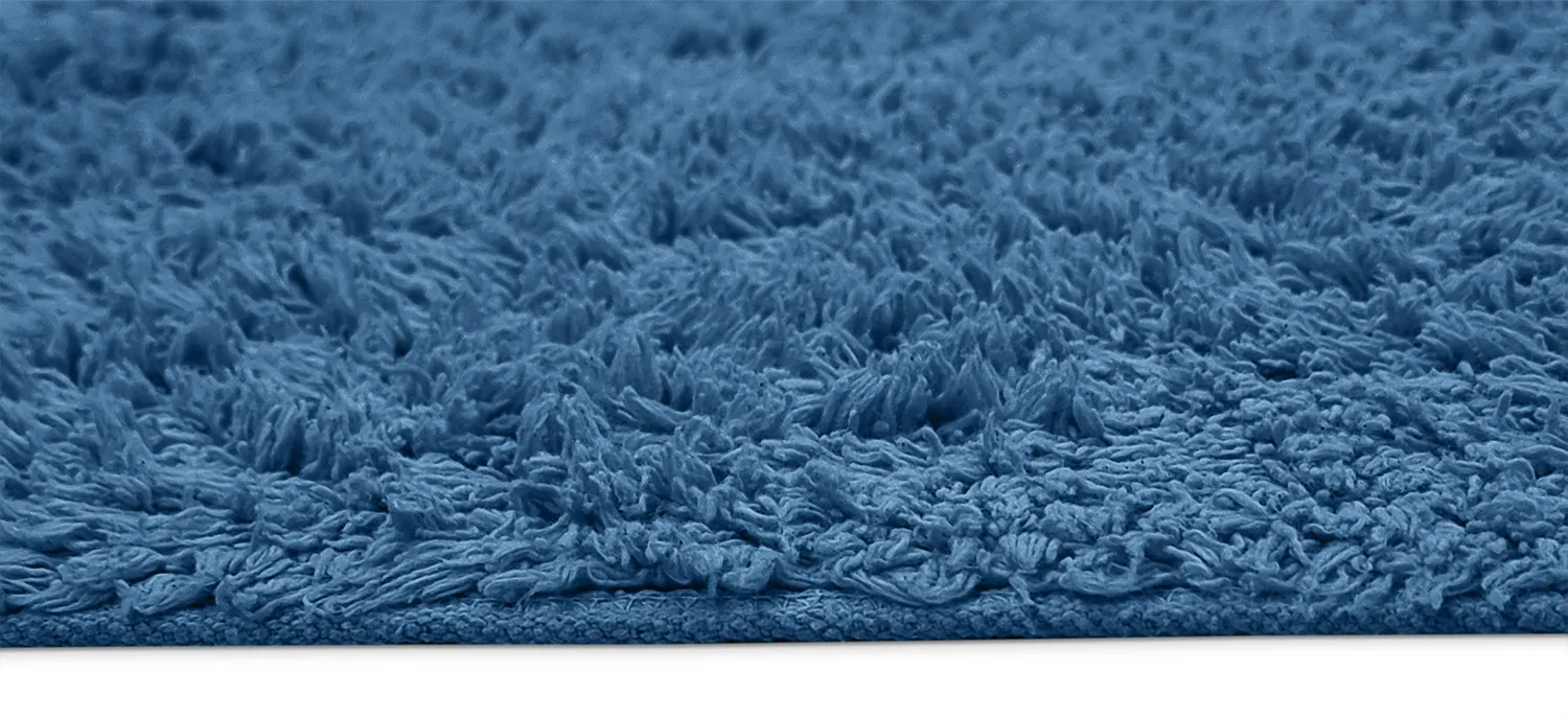 Hochflorteppiche - Alba Natural Cotton Shaggy (blau)