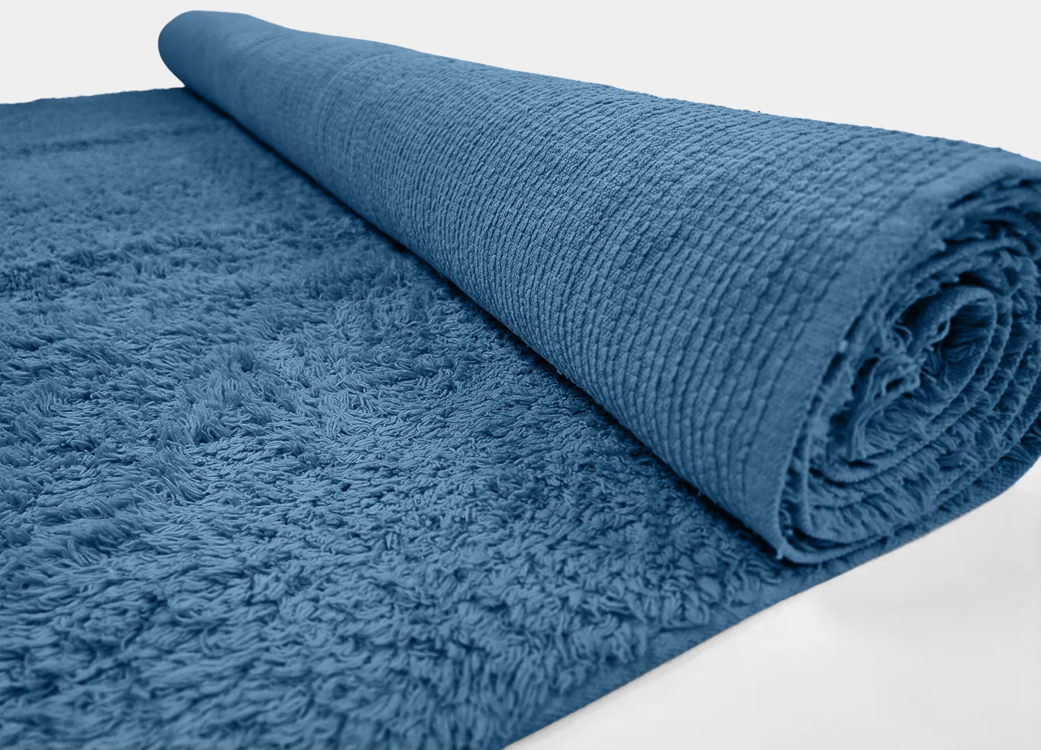 Hochflorteppiche - Alba Natural Cotton Shaggy (blau)