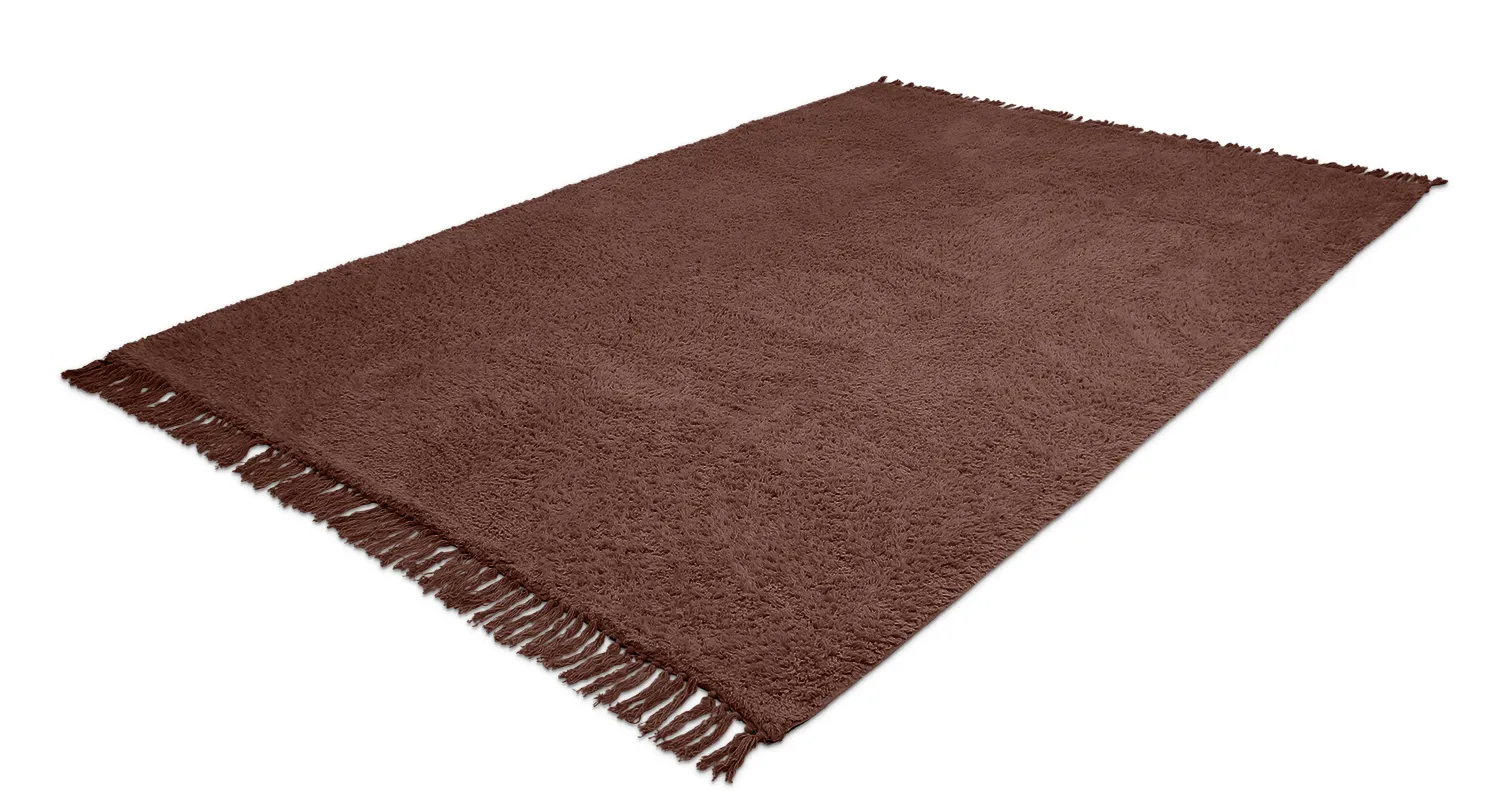 Hochflorteppiche - Alba Natural Cotton Shaggy (braun)