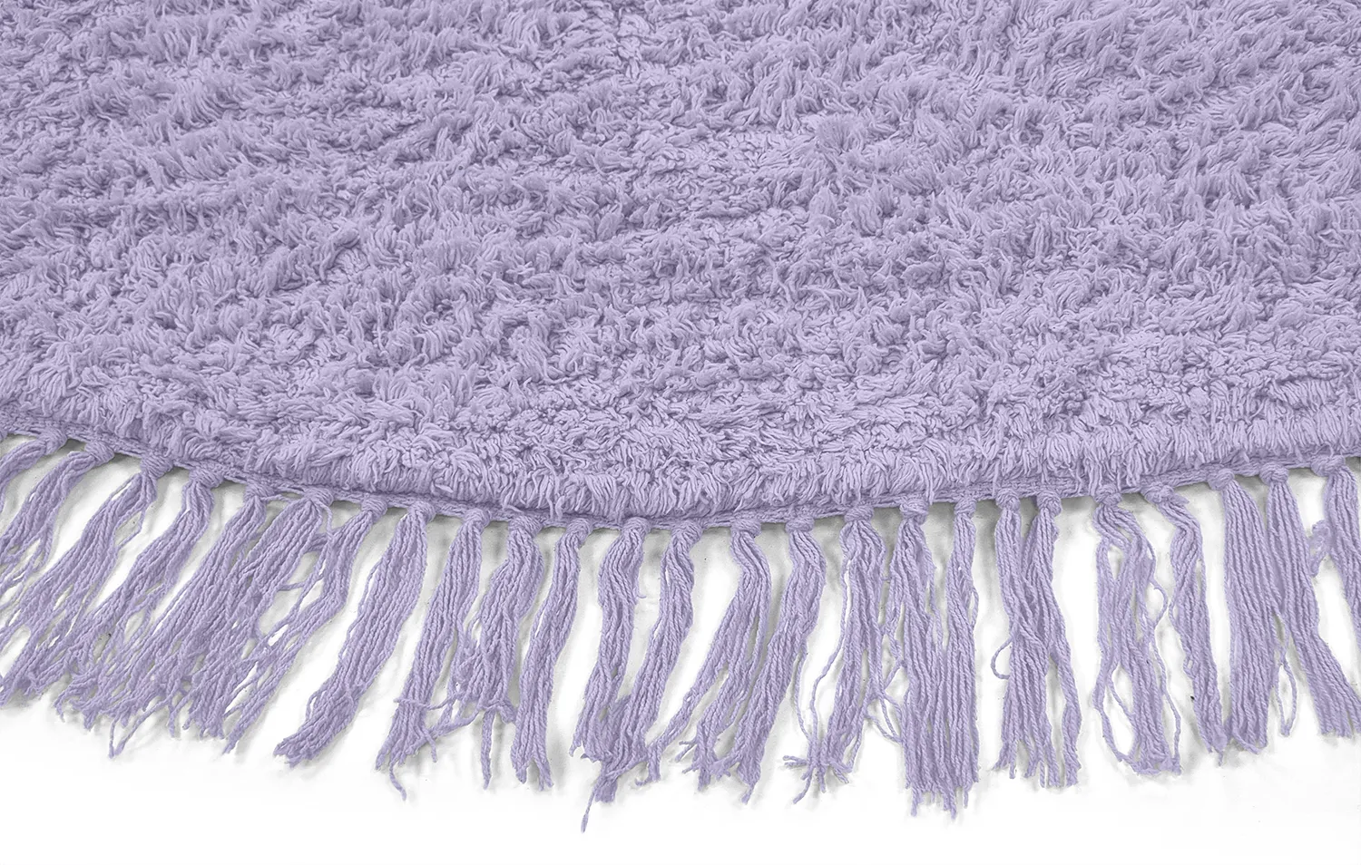 Runde Teppiche - Alba Natural Cotton Shaggy (lila)