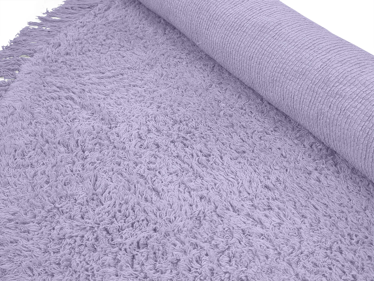 Runde Teppiche - Alba Natural Cotton Shaggy (lila)